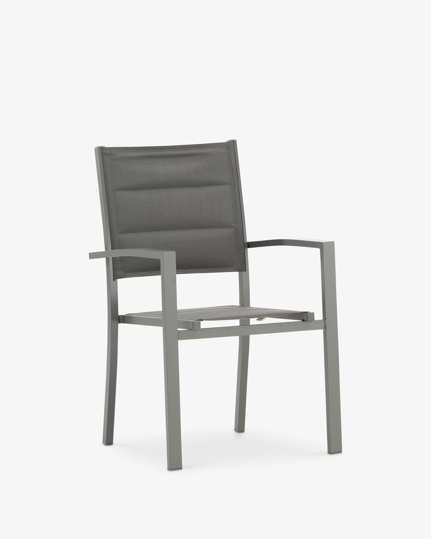 Garden chair aluminum and anthracite textilene