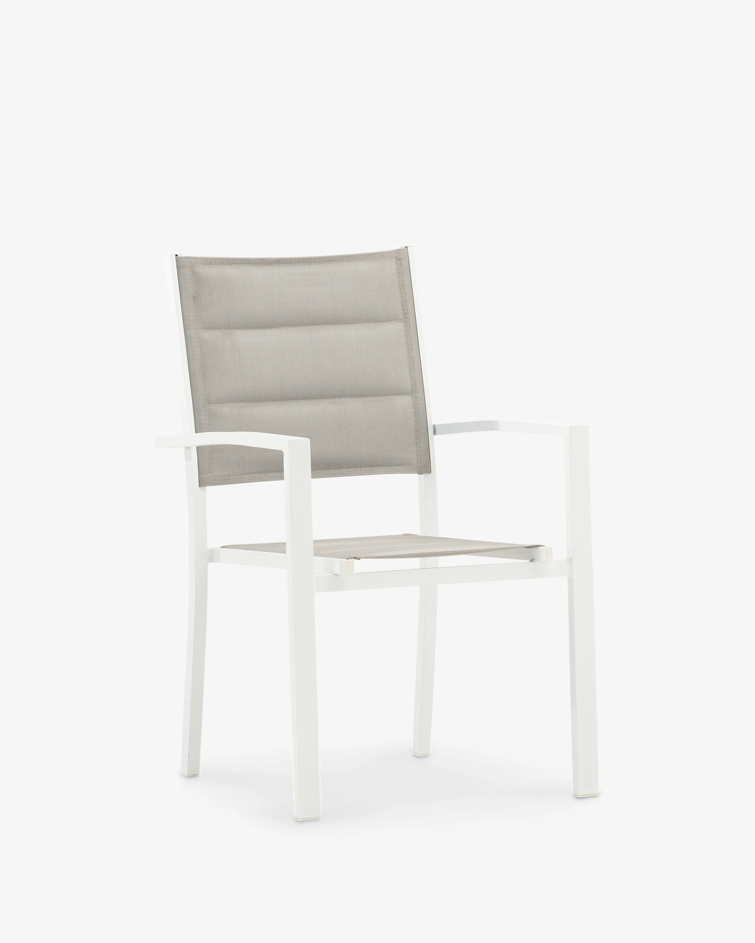 Gray aluminum and textilene garden chair