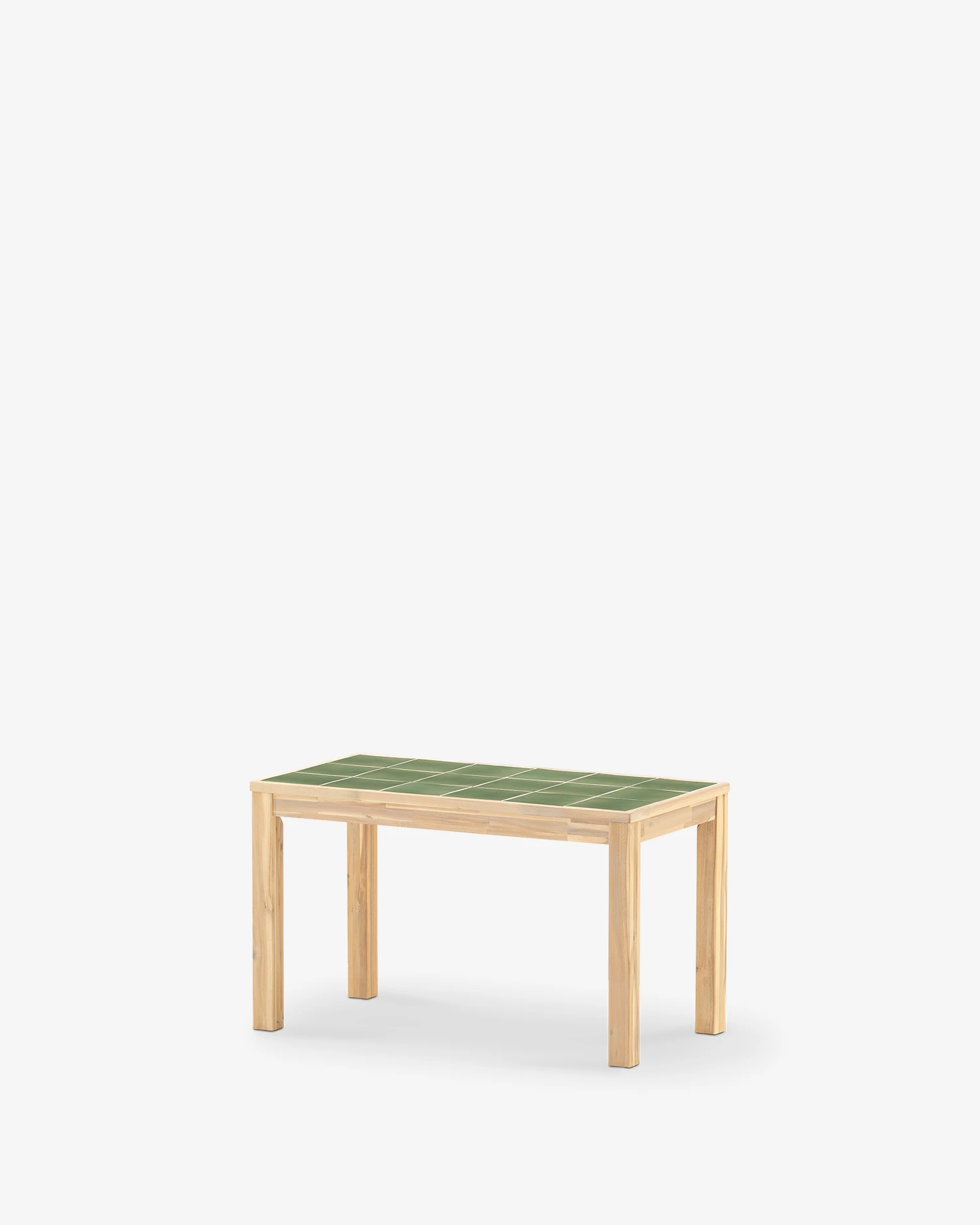 Wood and ceramic garden table 125x65 cm