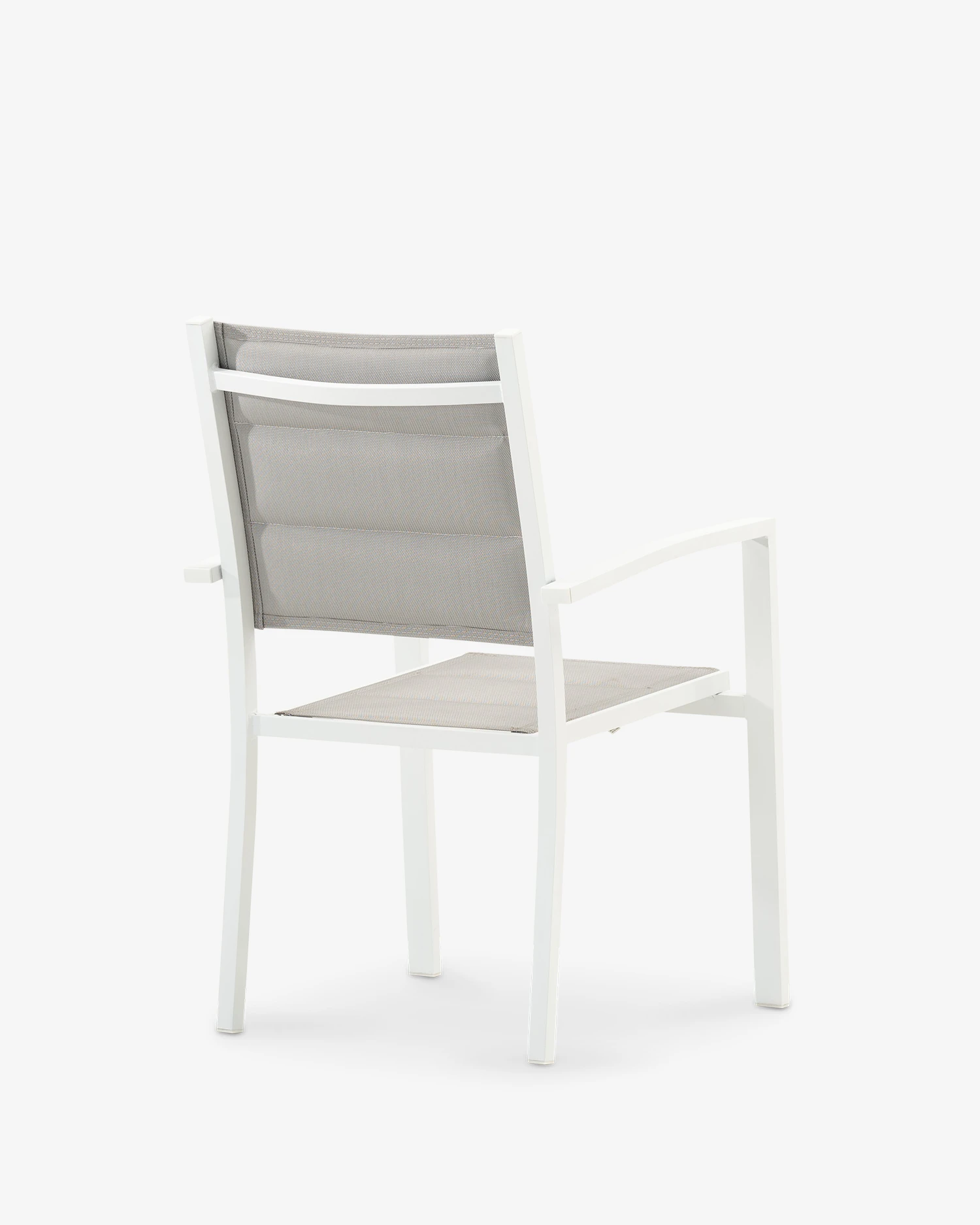 Gray aluminum and textilene garden chair