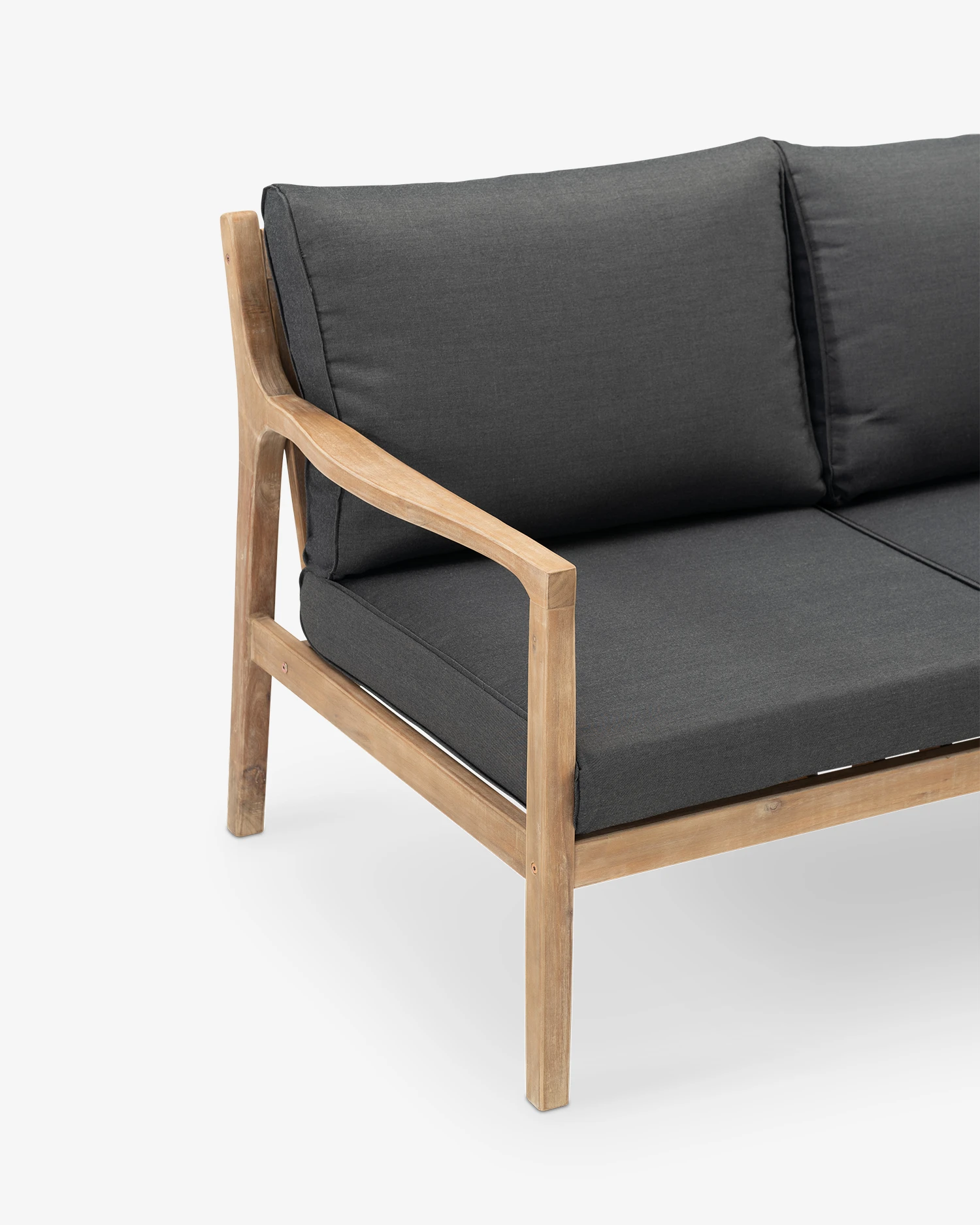 2-seater sofa wood and rope