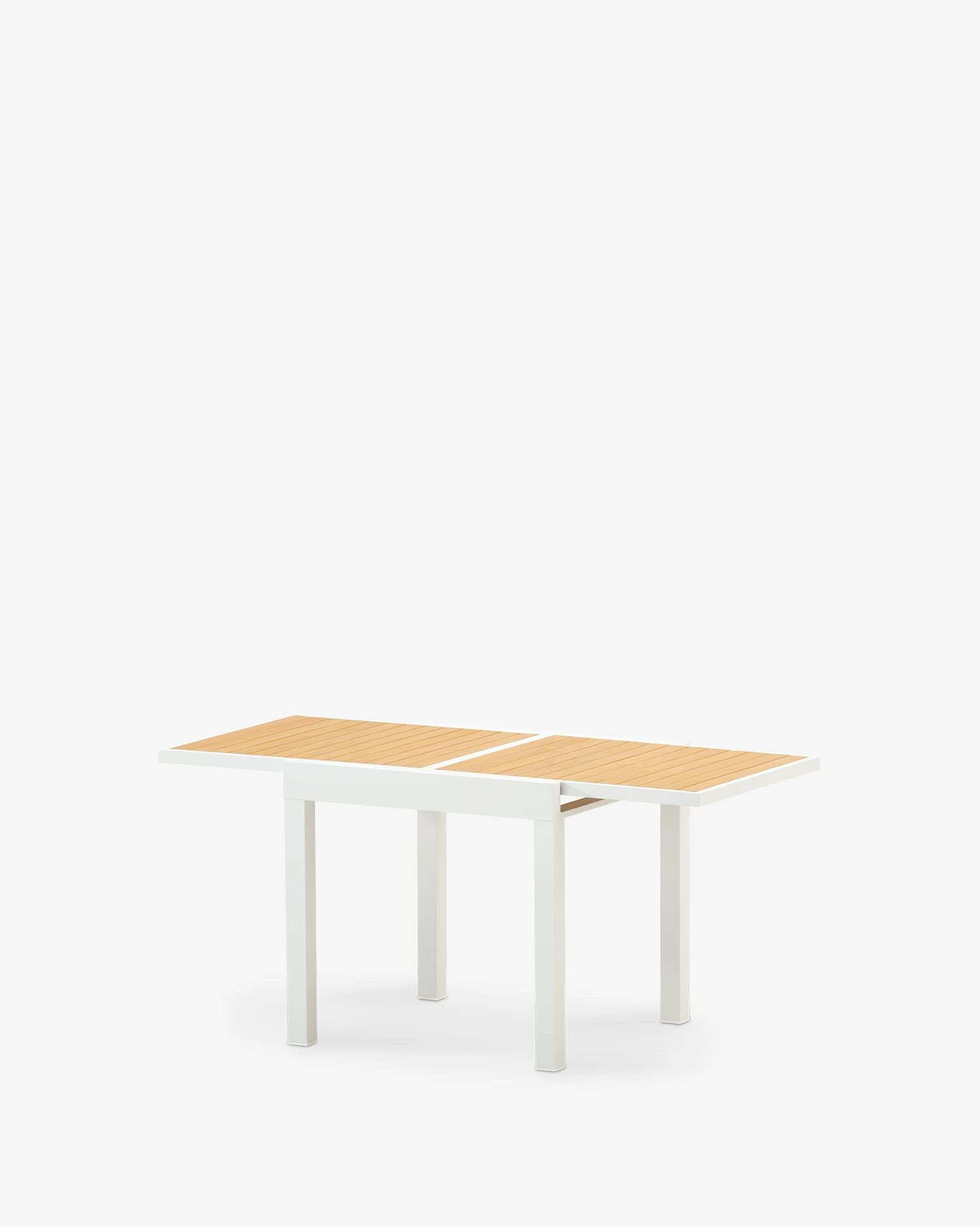 White extendable garden table