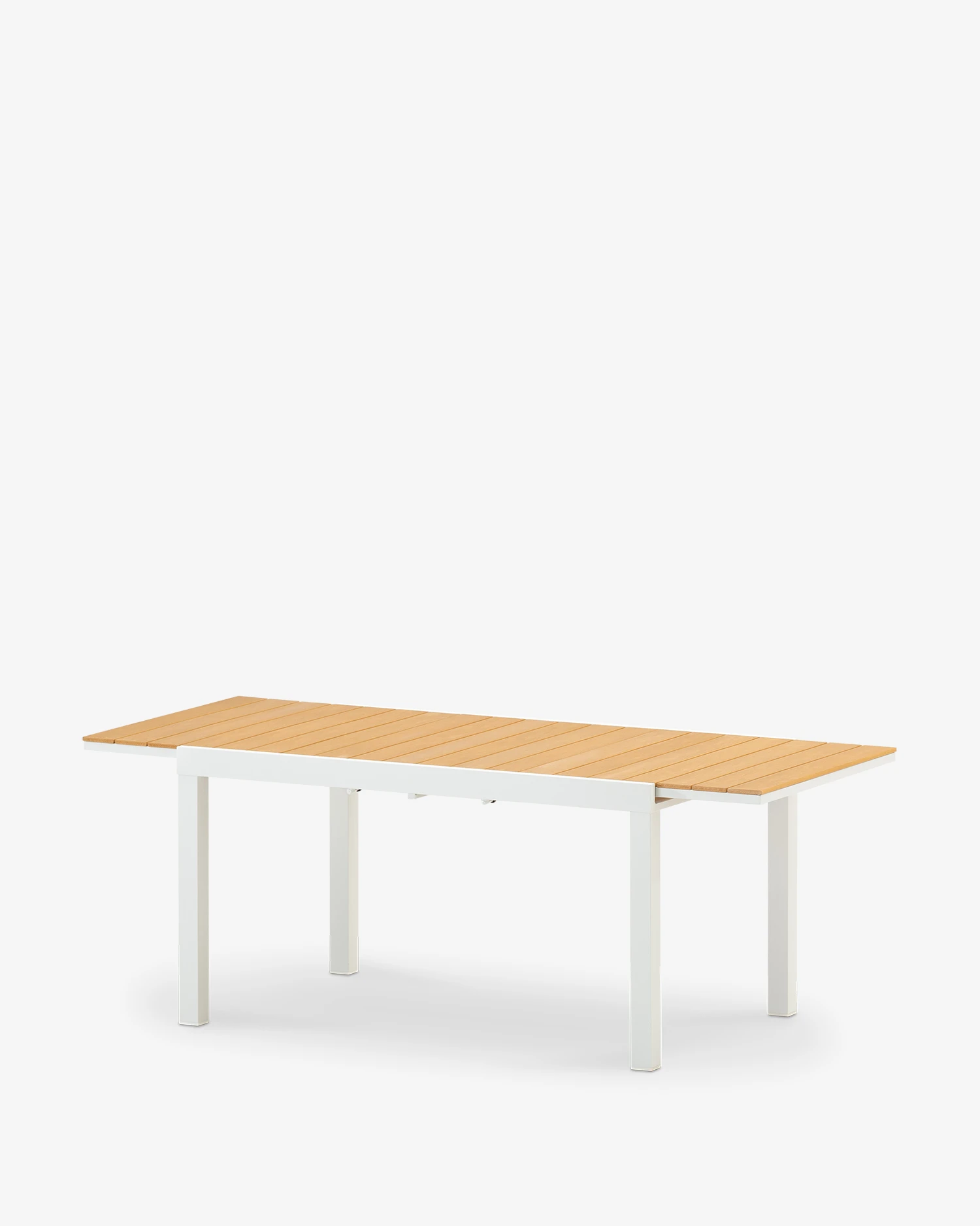 White extendable garden table