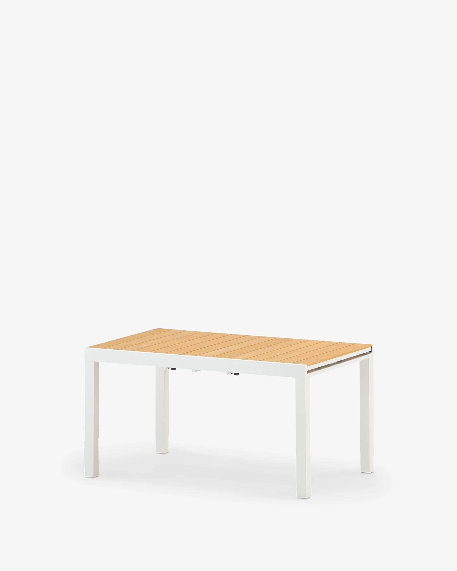 White extendable garden table