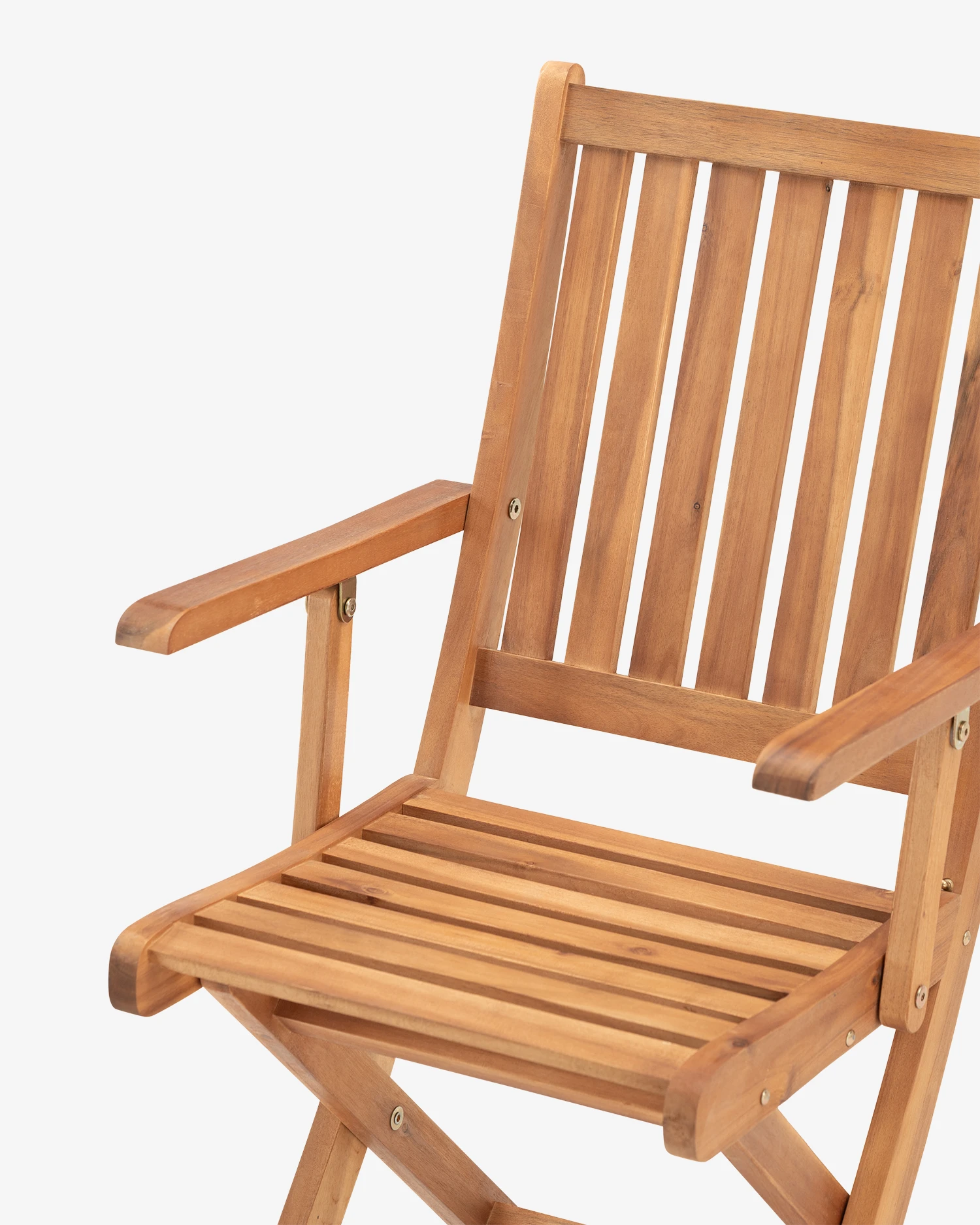 Folding wooden balcony chair