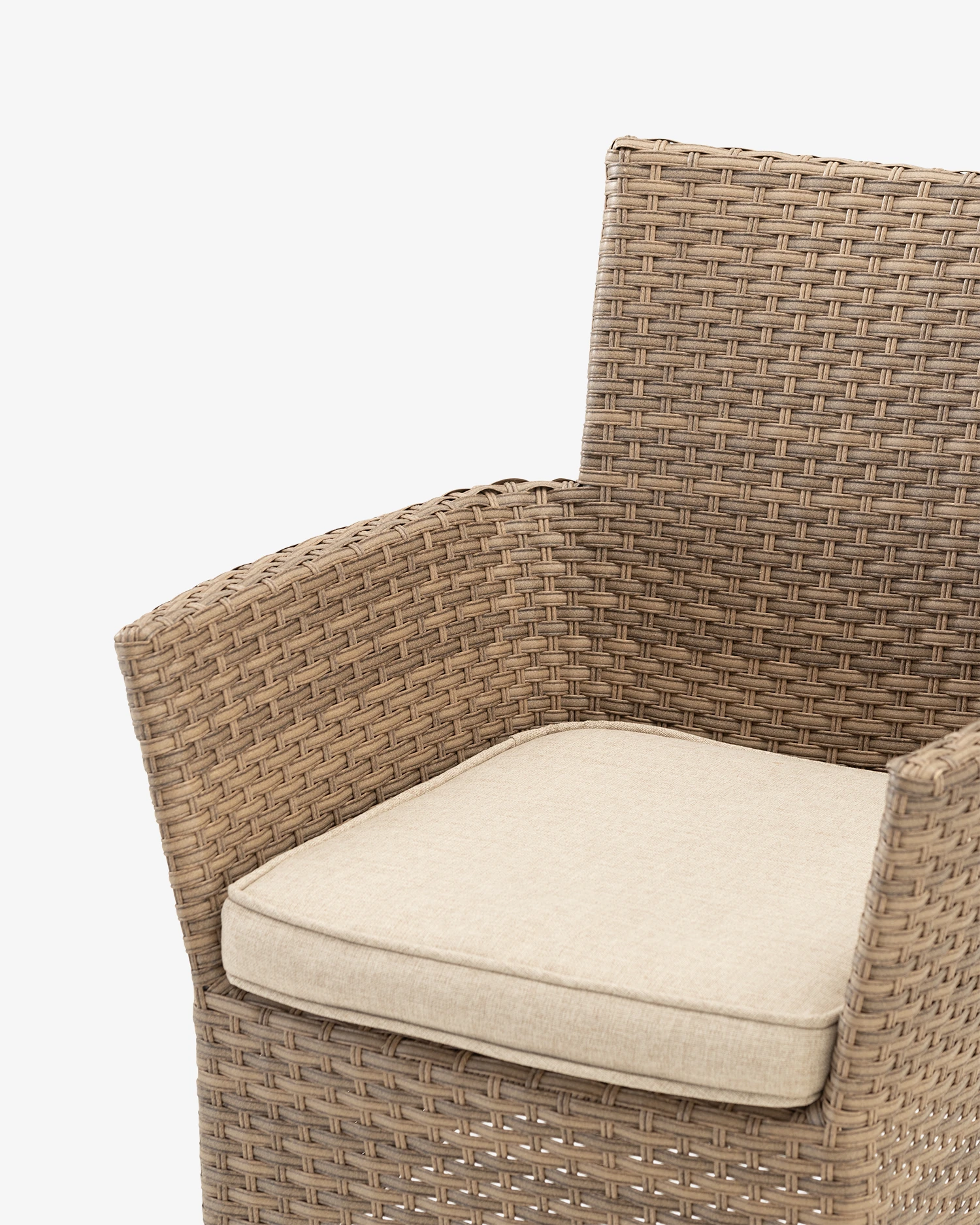 Stackable garden chair synthetic rattan