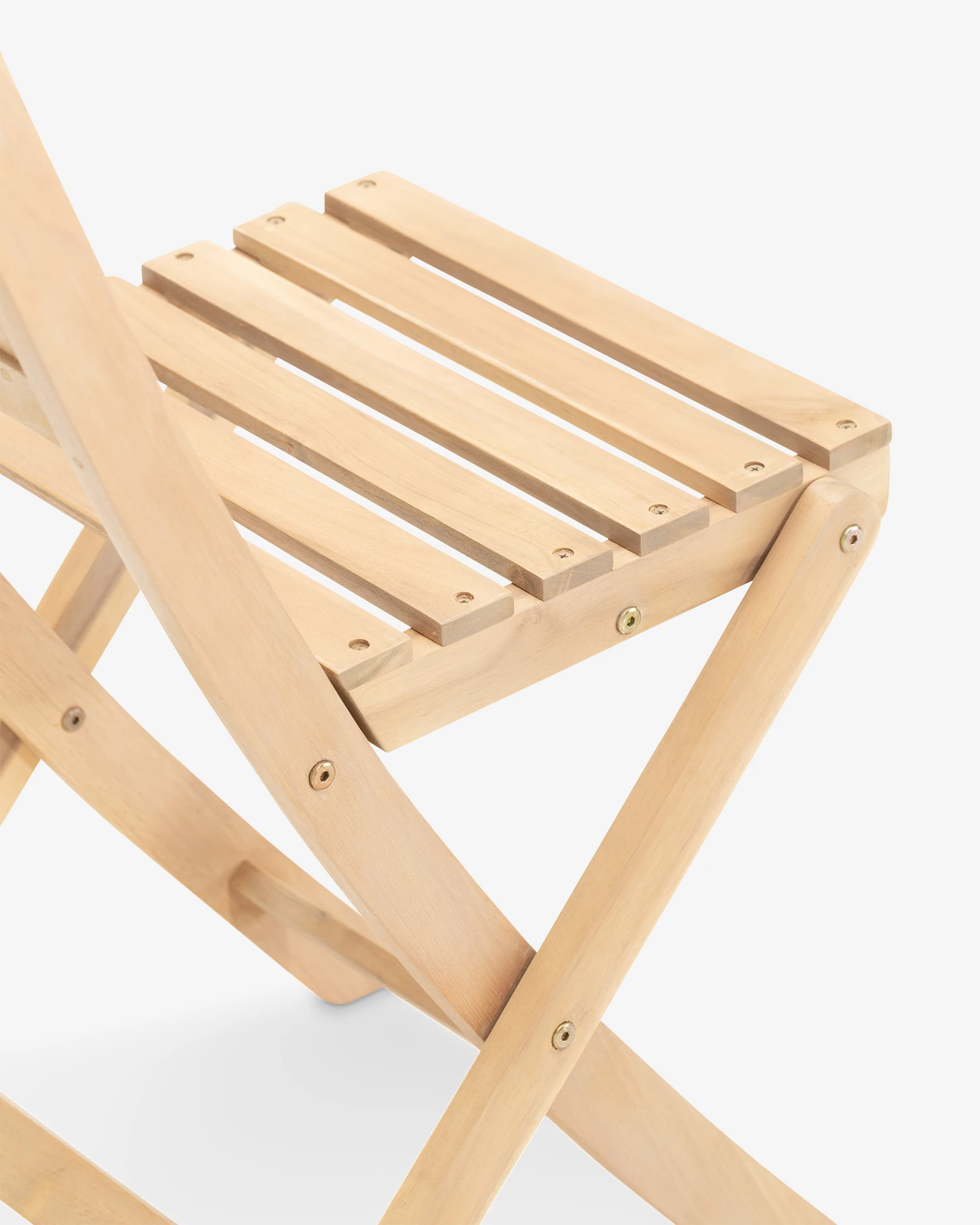 Folding wooden balcony chair