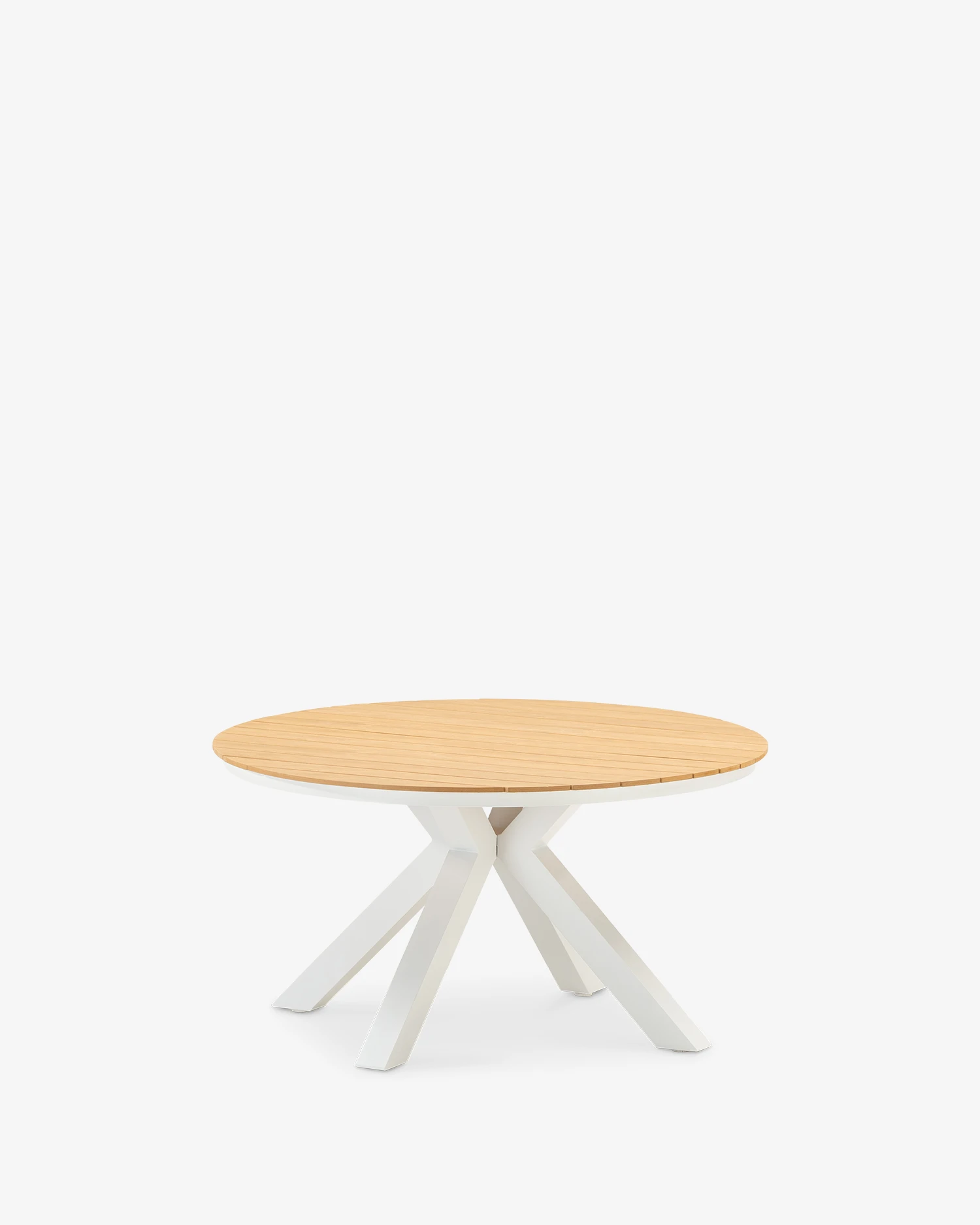 White round garden table