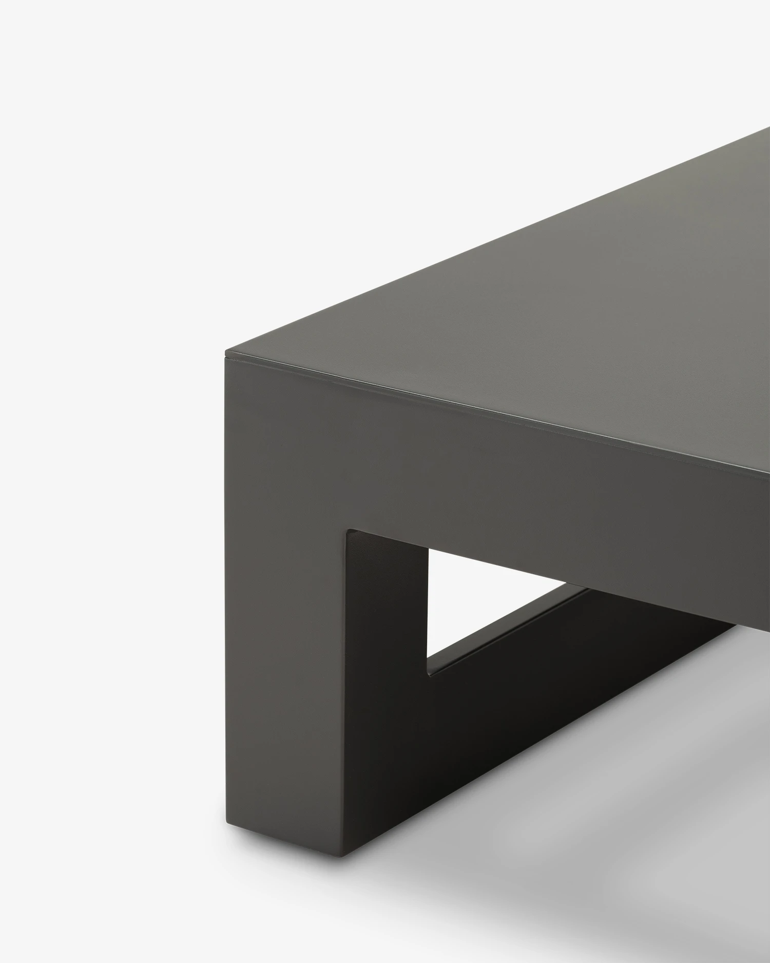 Low garden table aluminum anthracite 140x80 cm