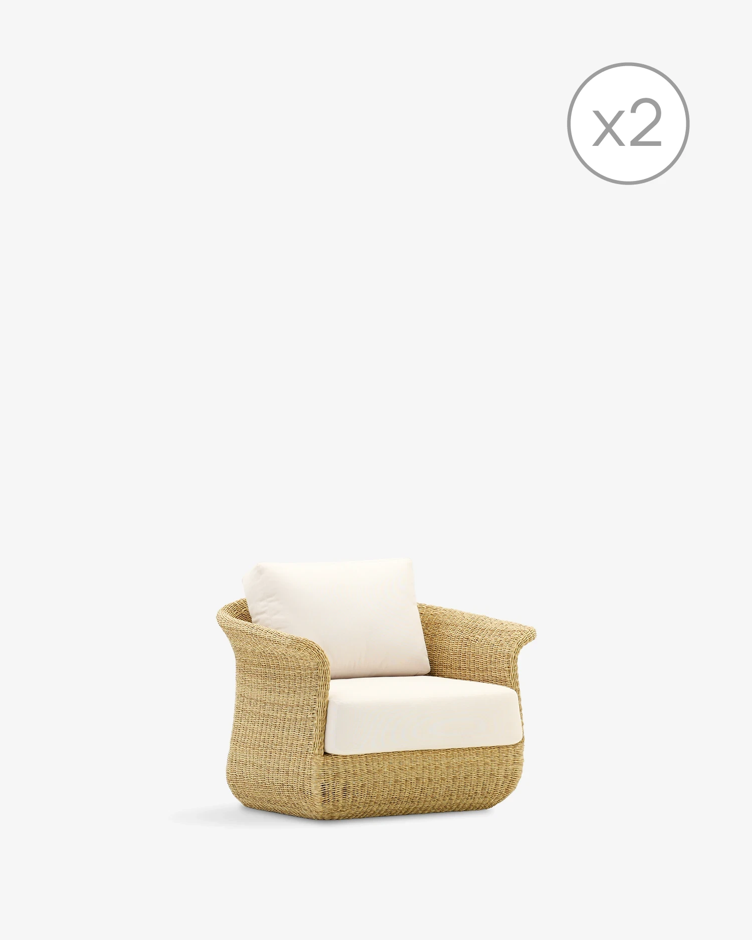 Rattan outdoor armchair