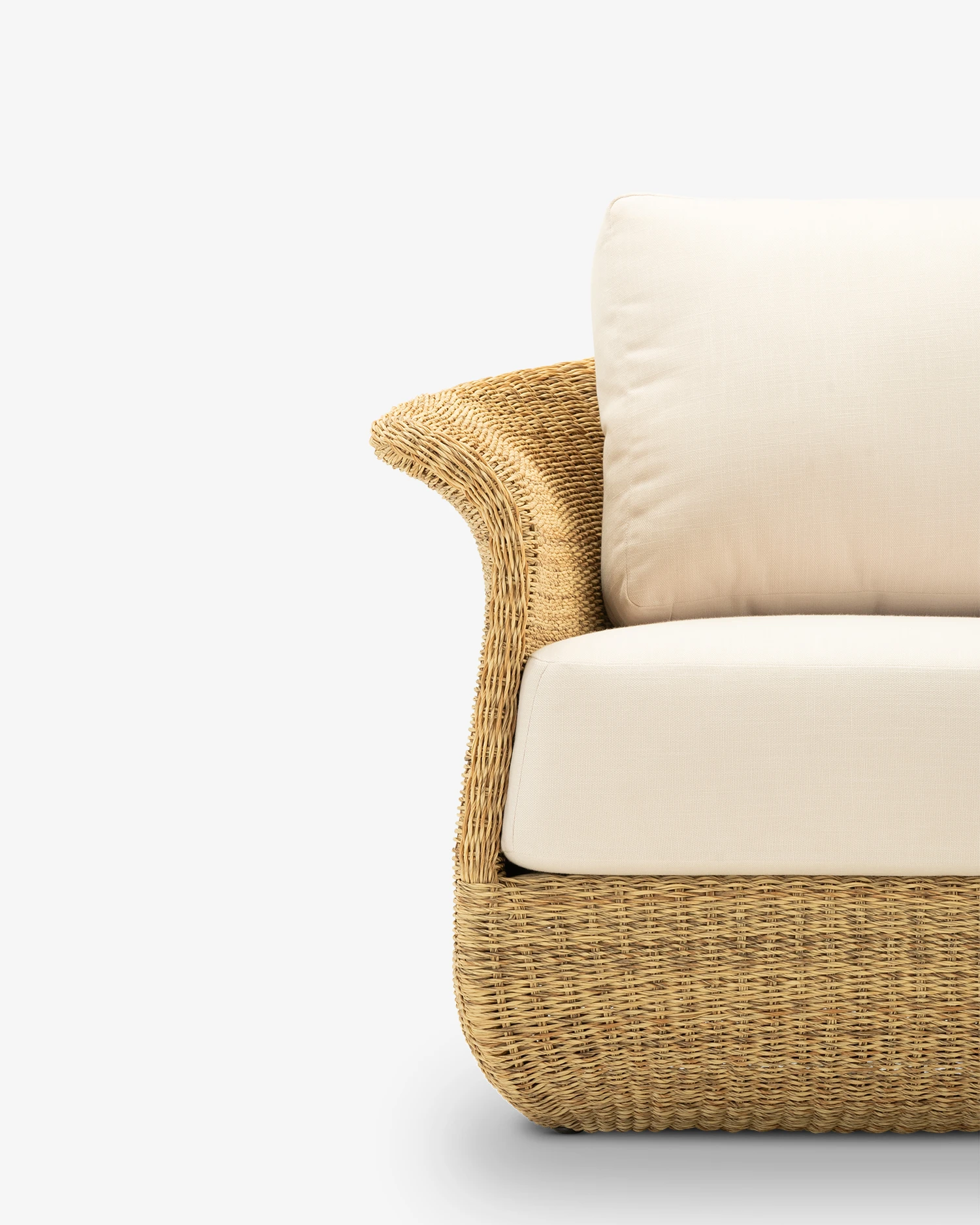 Rattan outdoor armchair