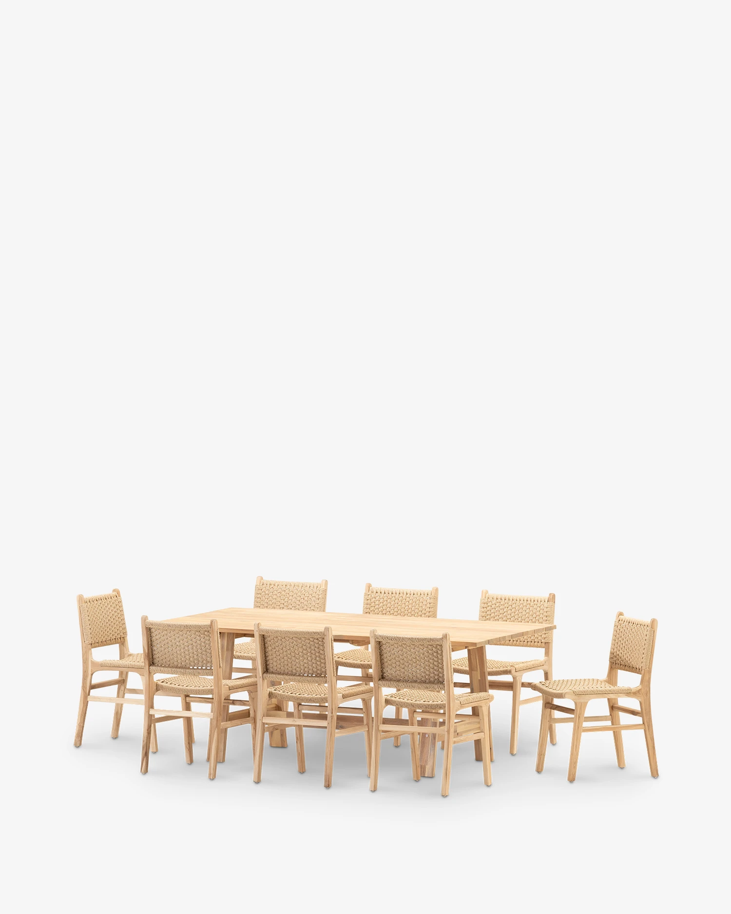 8-seater wooden garden dining set