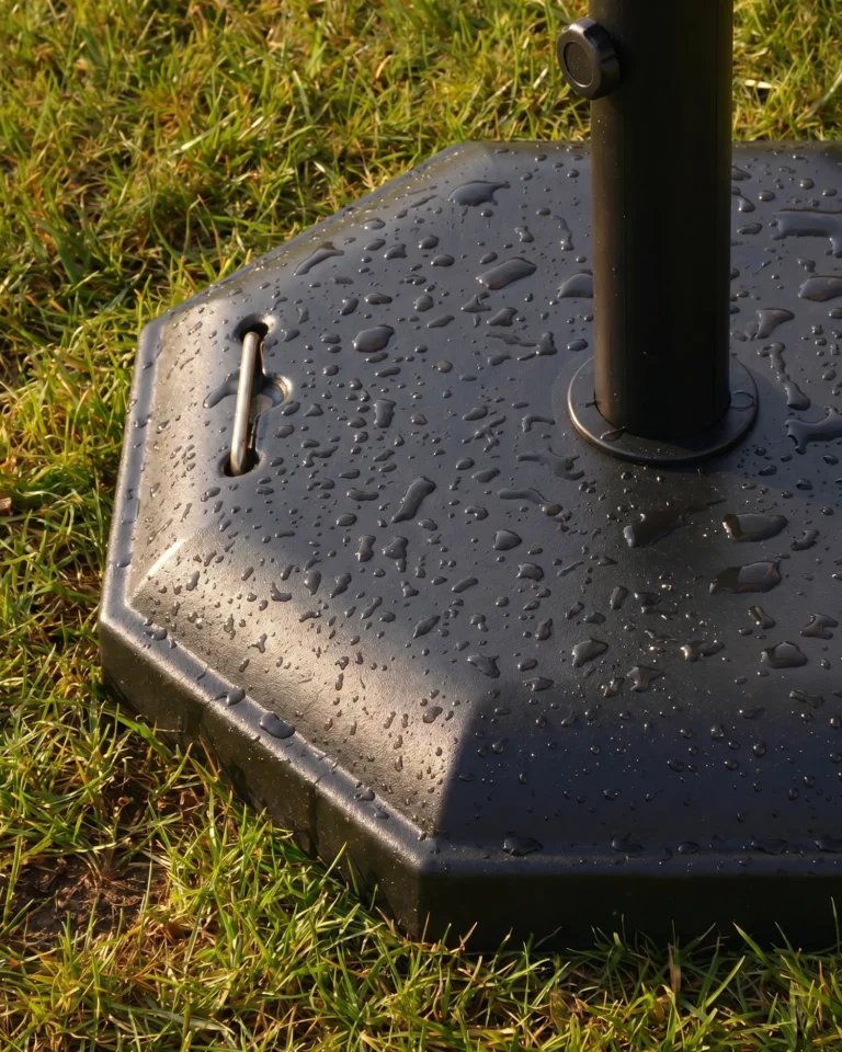 Base de guarda-sol octogonal preto 27 kg