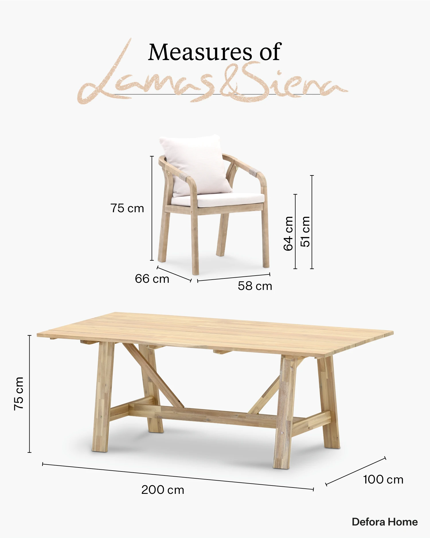 Lamas Siena garden set.
Measurement 