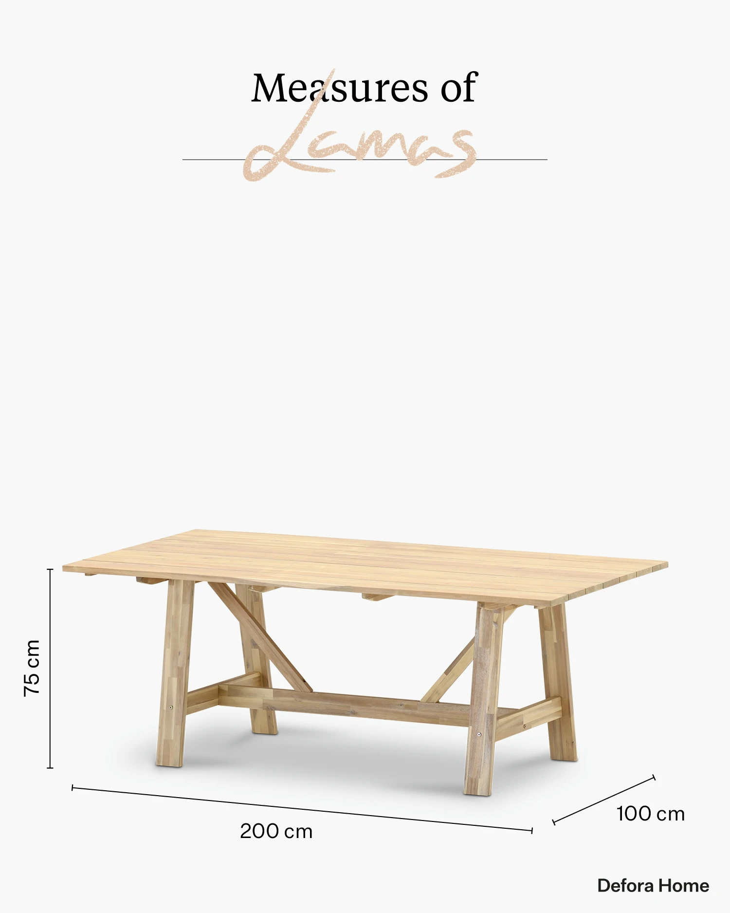 Garden dining table wood