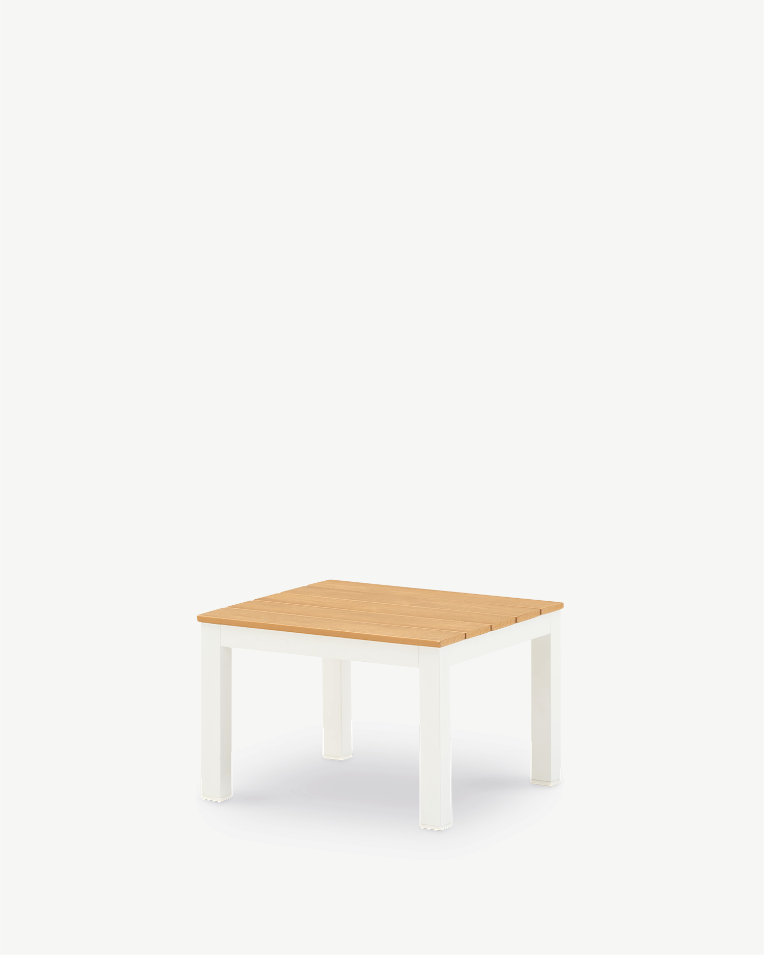 Taula auxiliar de jadí blanc imitació fusta Taula auxiliar de jadí blanc imitació fusta