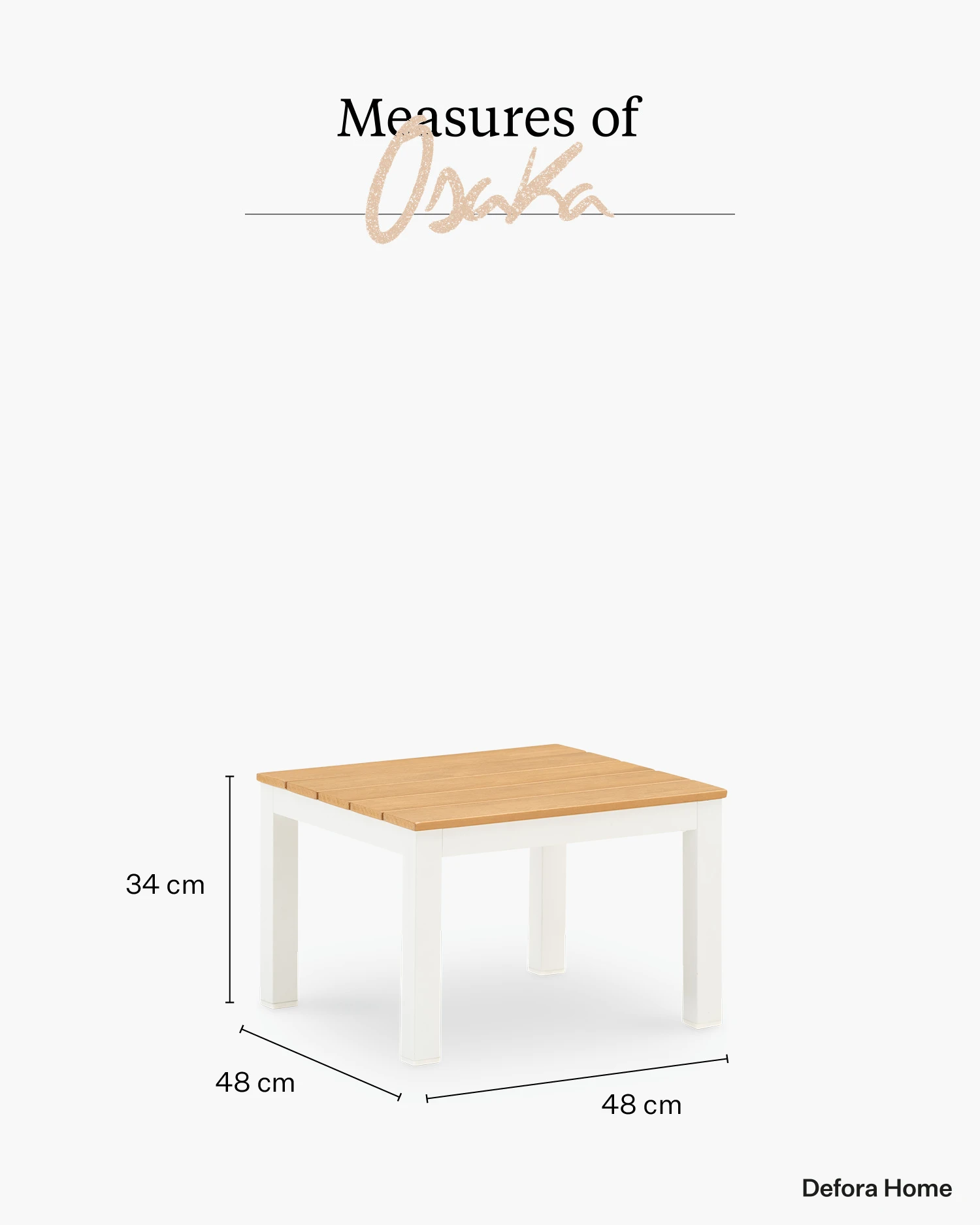 Mesa auxiliar jardín blanco