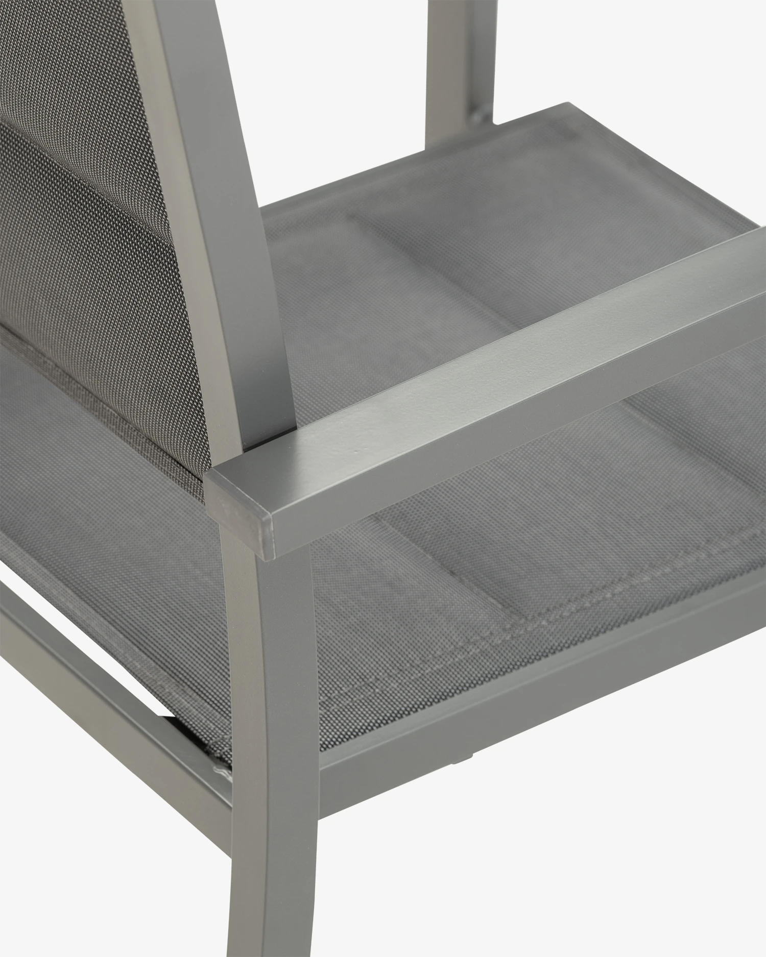 Garden chair aluminum and anthracite textilene