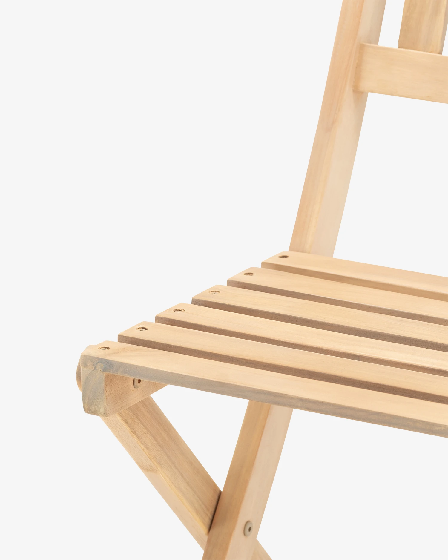 Folding wooden balcony chair