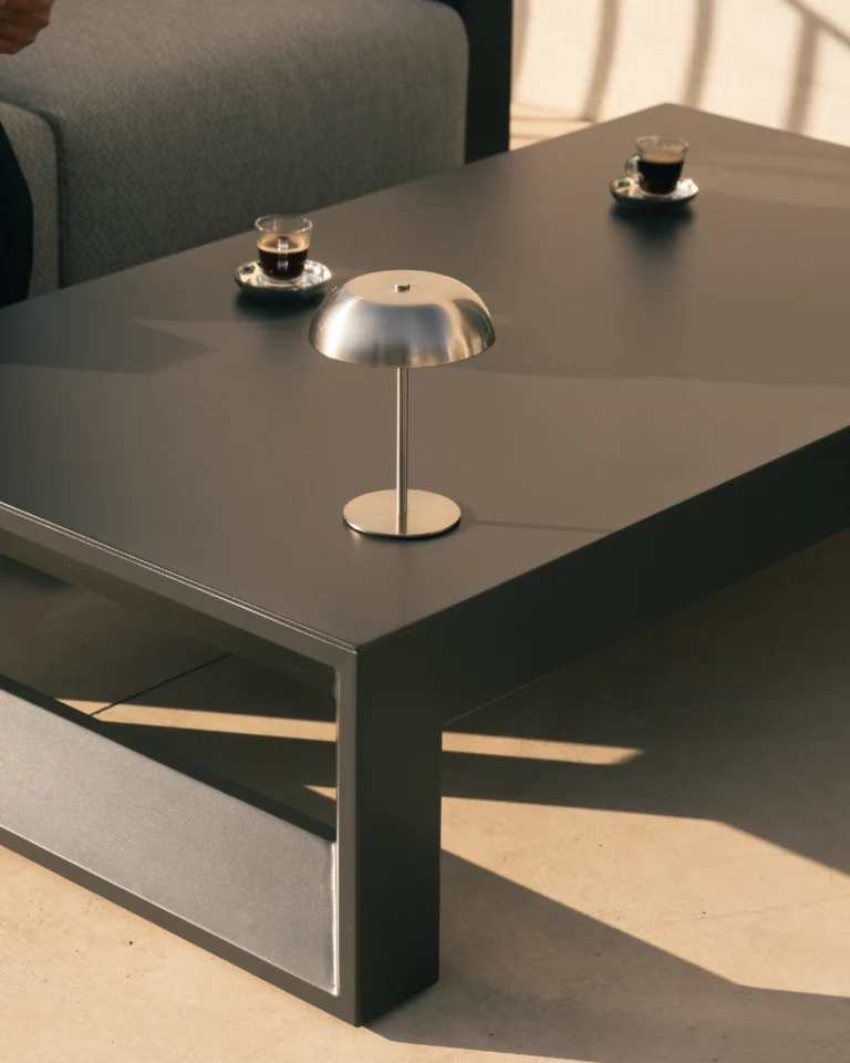 Low garden table aluminum anthracite 140x80
