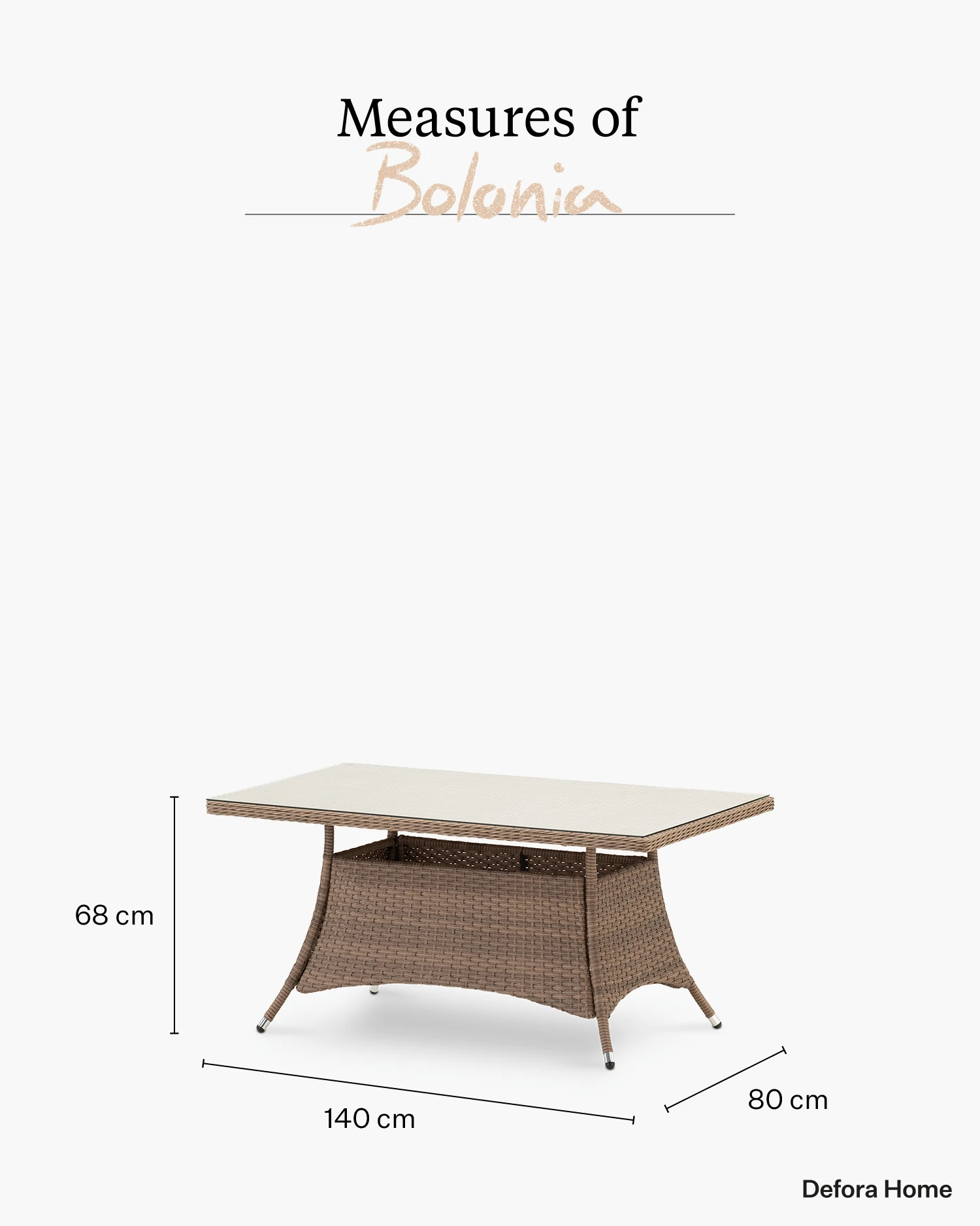 Tavolo da giardino in rattan sintetico 140 cm