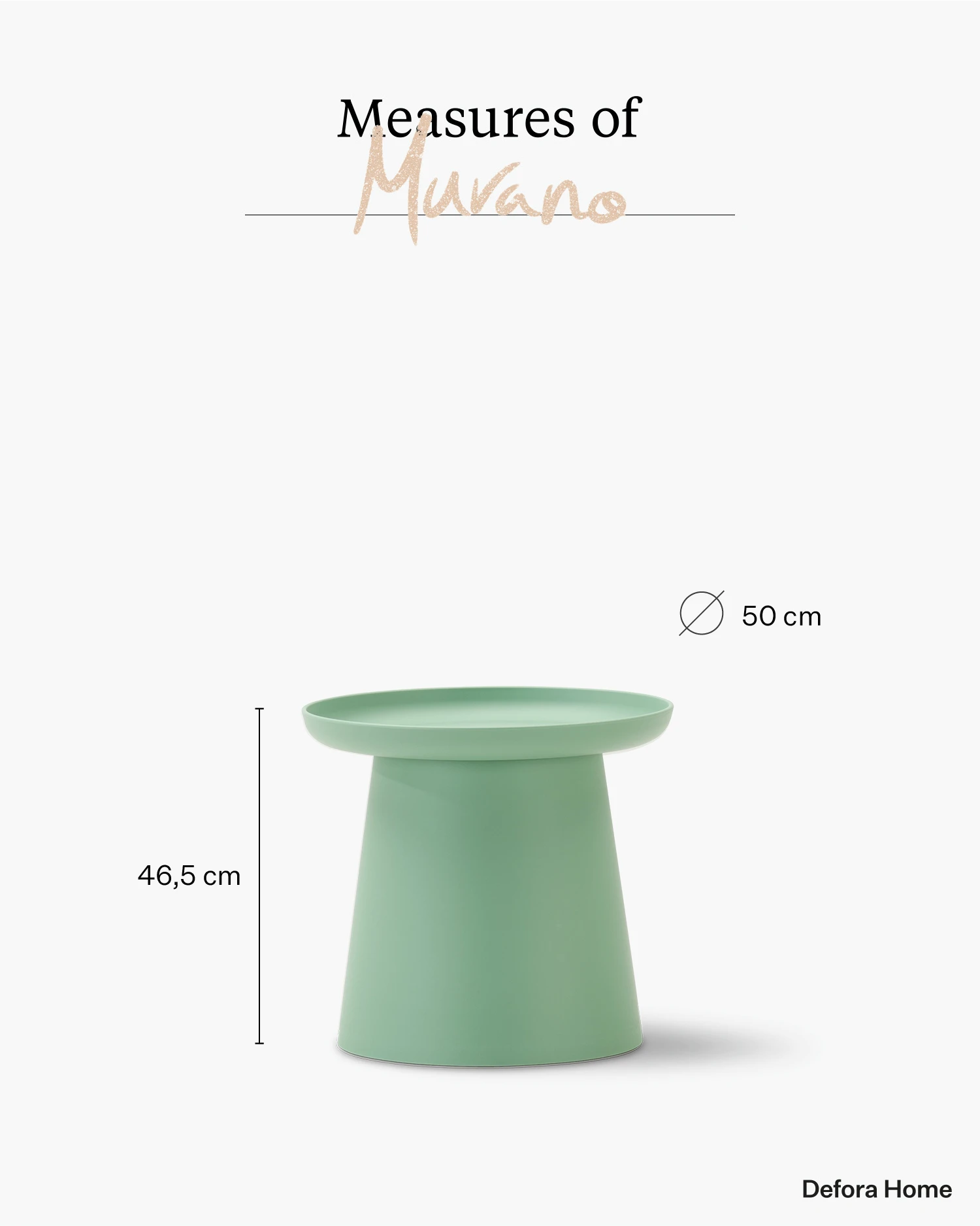 Outdoor side table polypropylene 50 cm