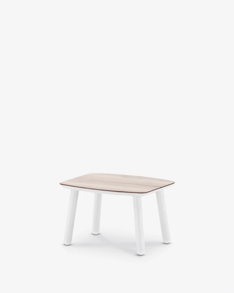 Taula auxiliar jardí HPL imitació fusta 50x60