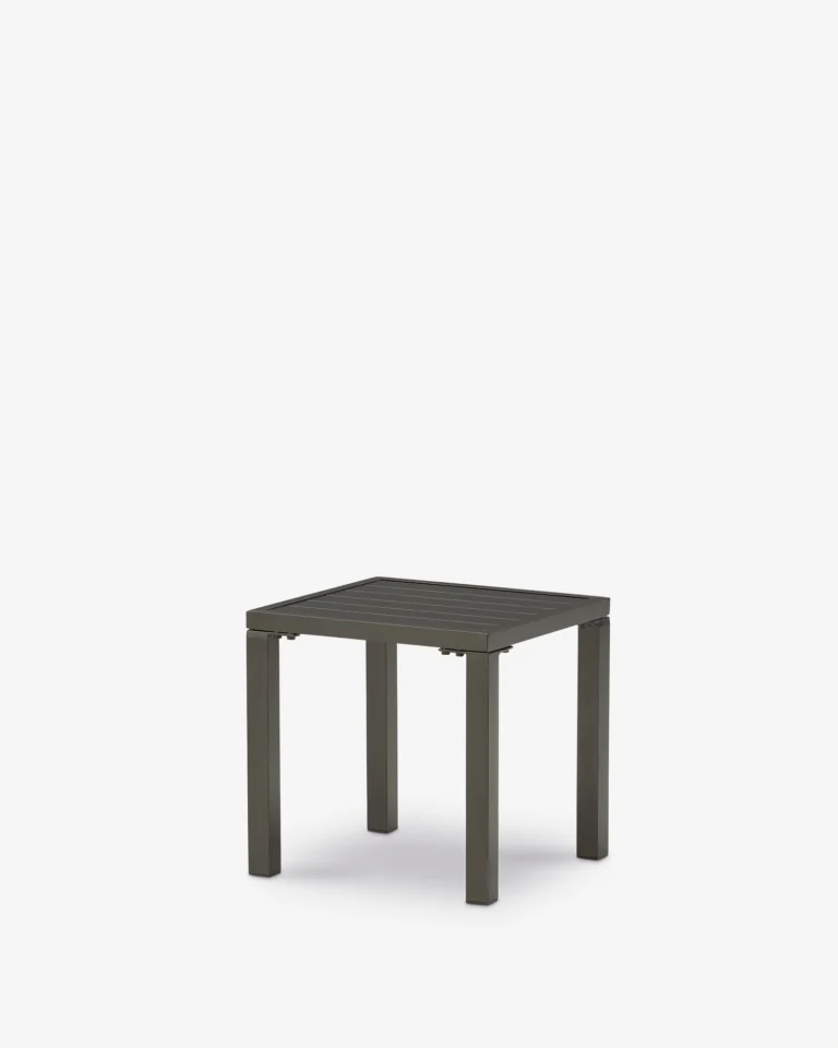Brown aluminum garden side table