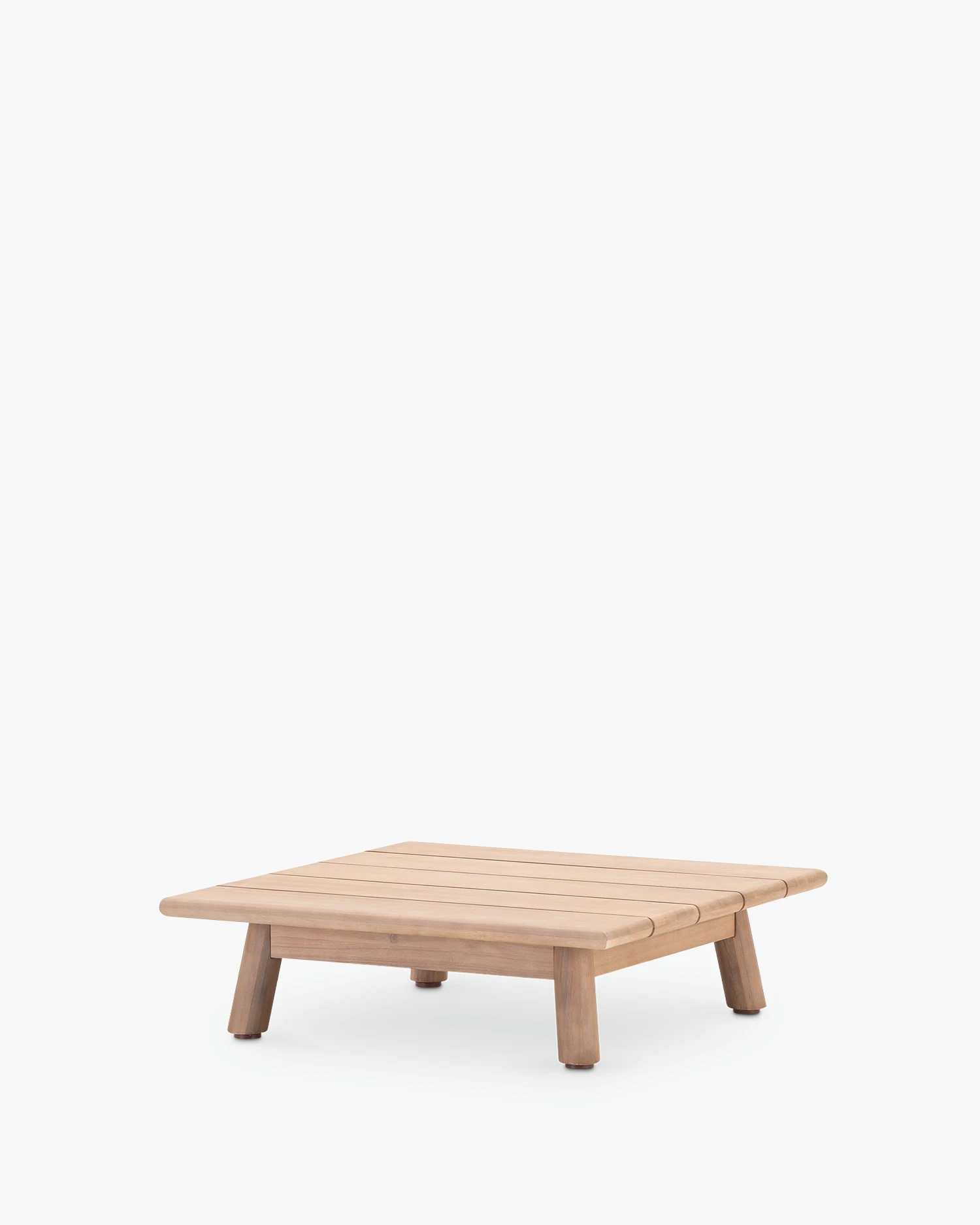 Square wooden garden low table