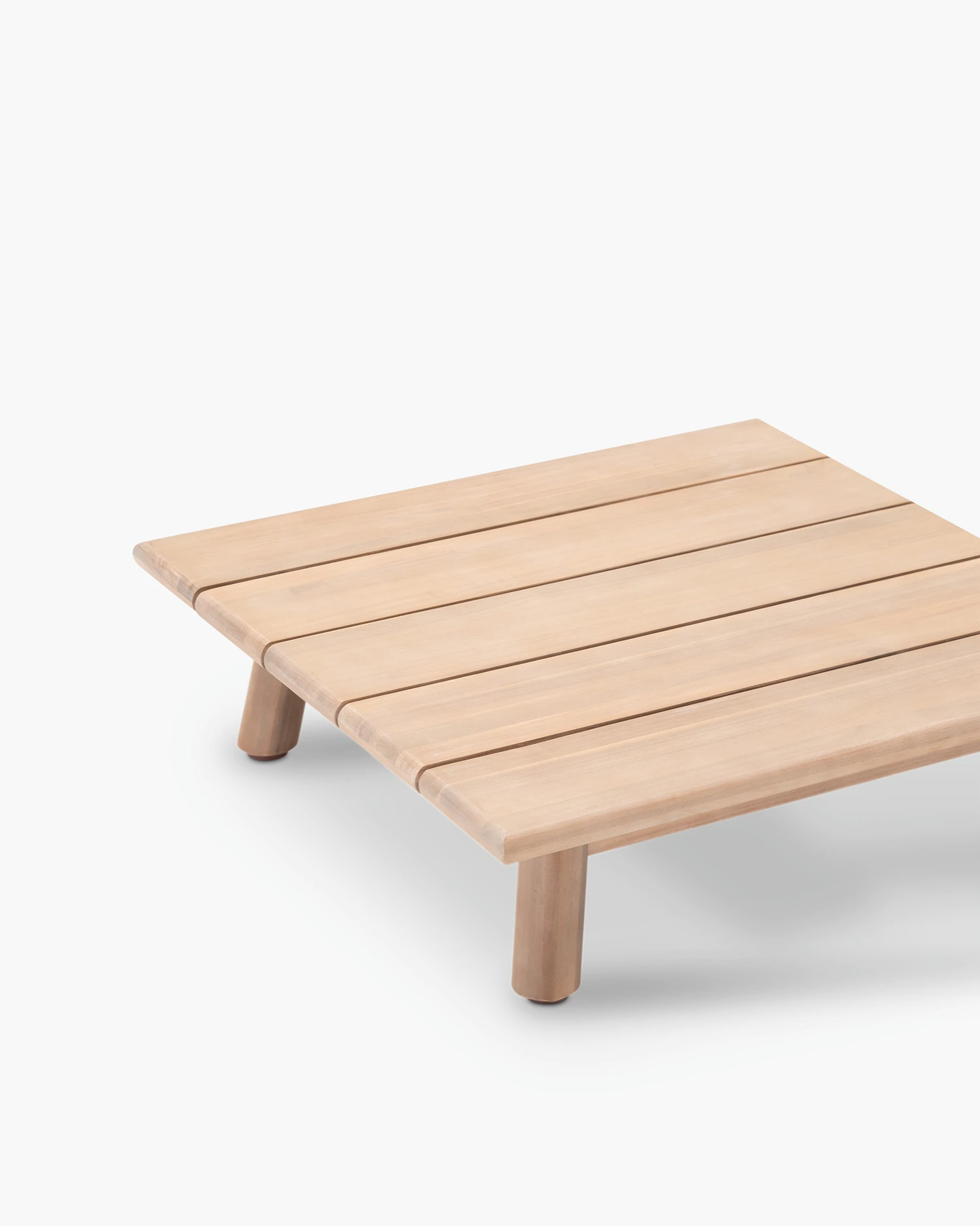 Square wooden garden low table