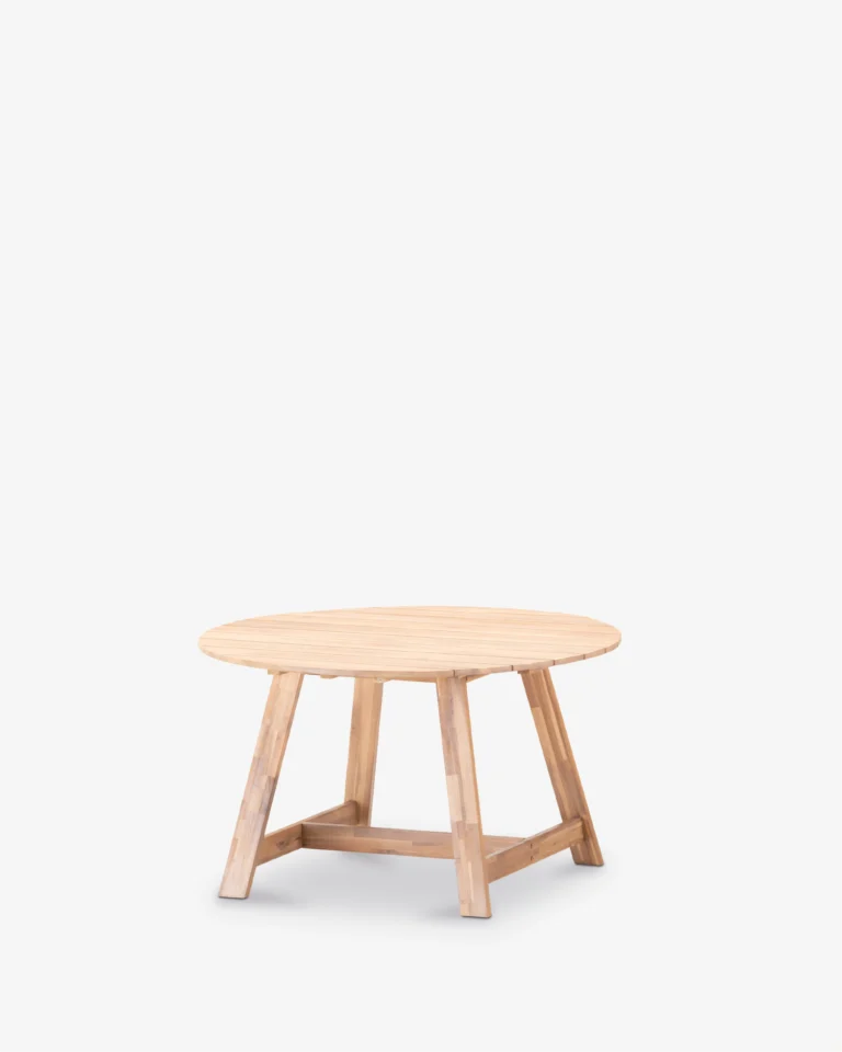 Mesa de exterior madera redonda 130cm