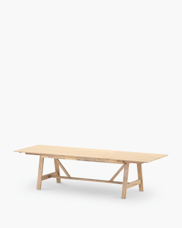 Extendable garden table wood 220/300x100 cm