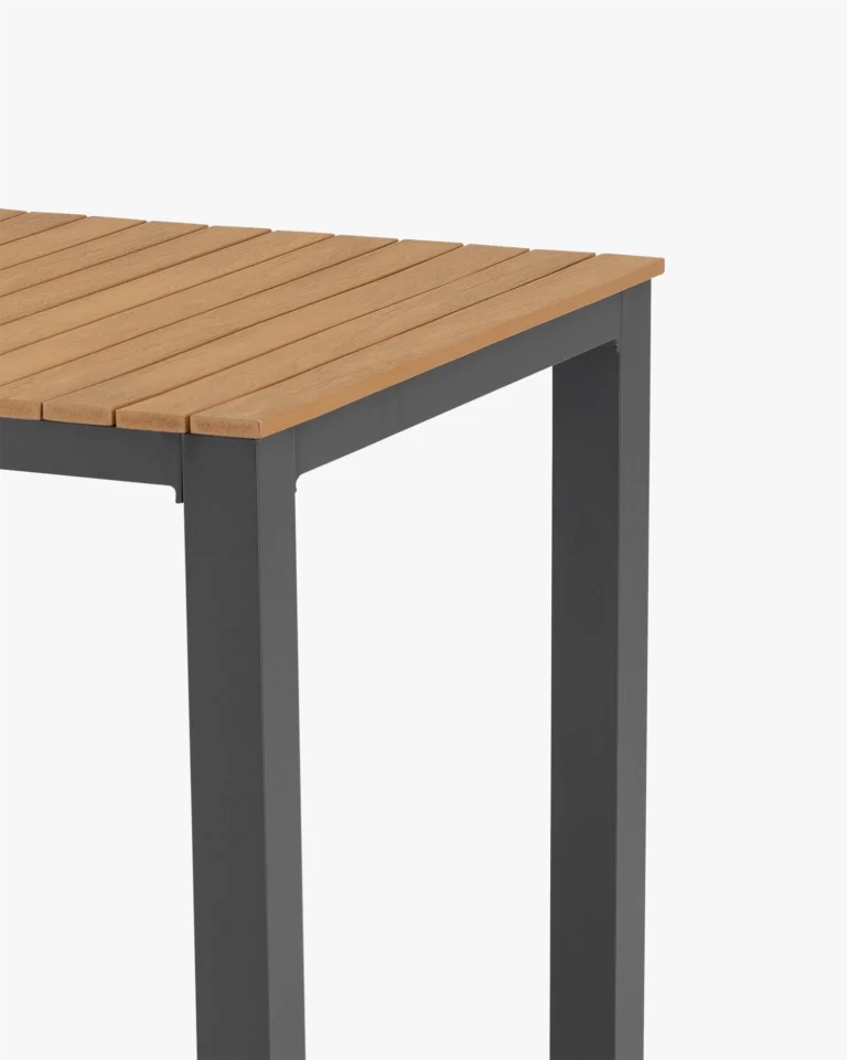 Balcony dining table 130x70 aluminum and anthracite polywood