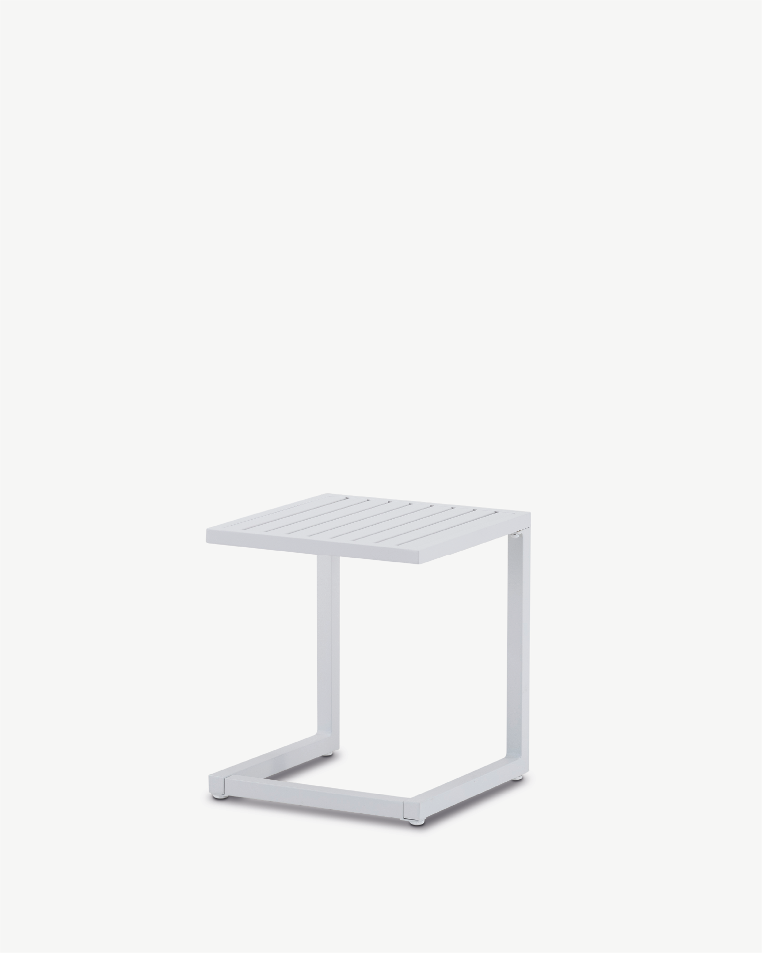 Mesa auxiliar de jardín aluminio blanco Mesa auxiliar de jardín aluminio blanco