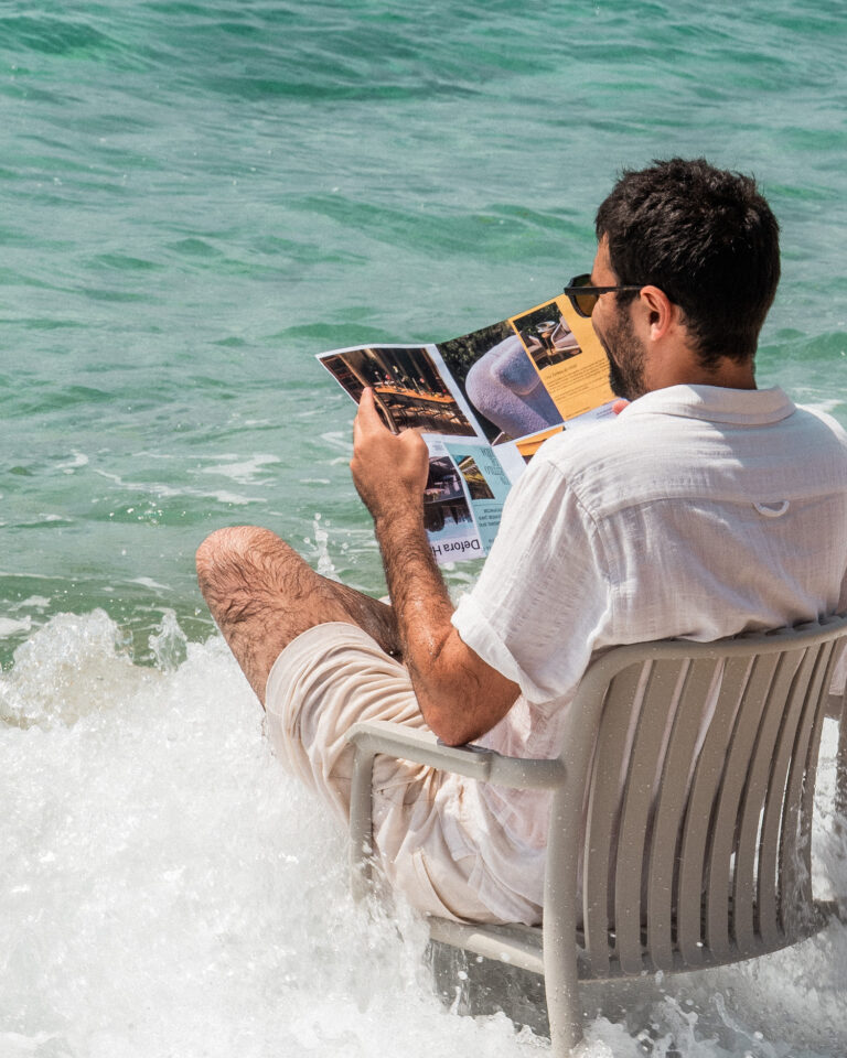 Stackable polypropylene garden chair beige