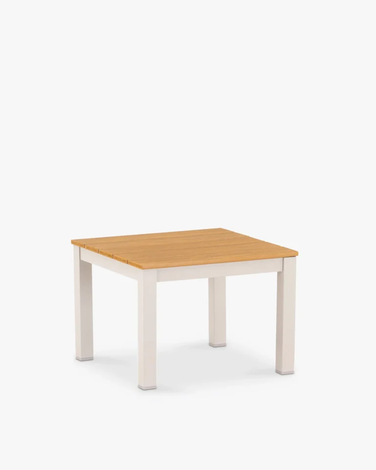 Beige garden side table imitation wood