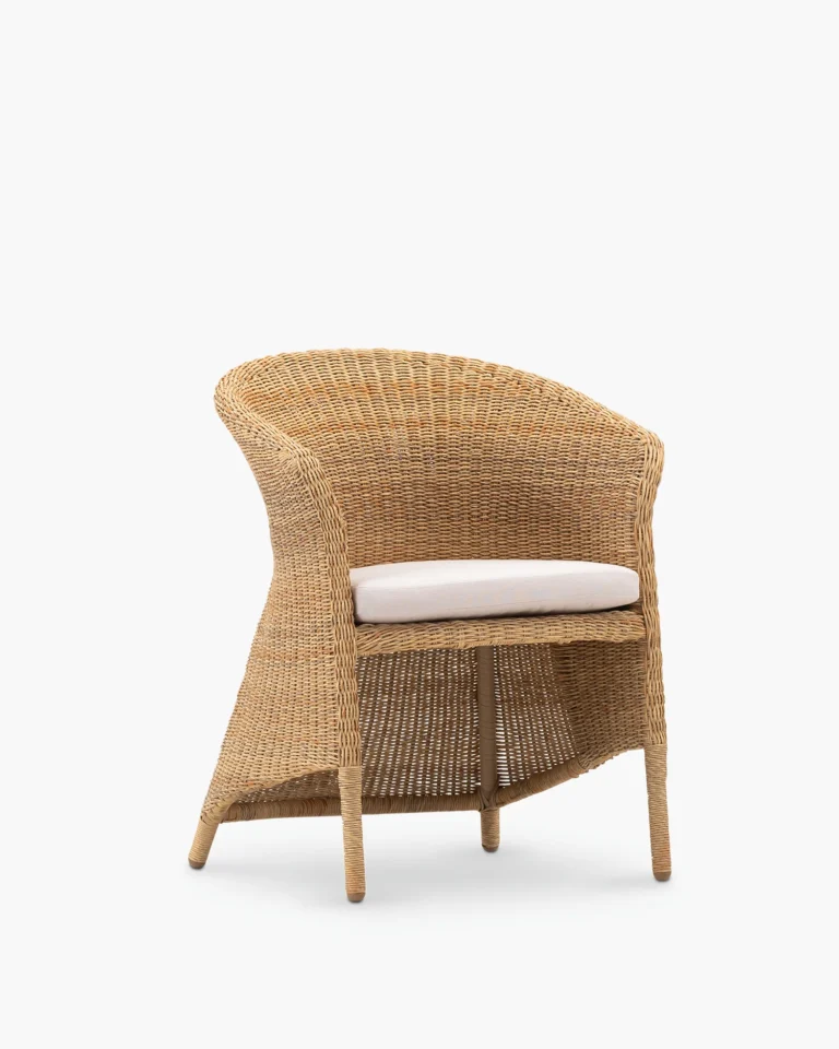 Rattan chair with cushion