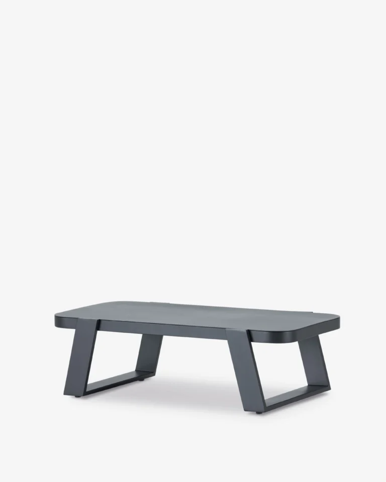 Mesa de jardim baixa antracite de alumínio