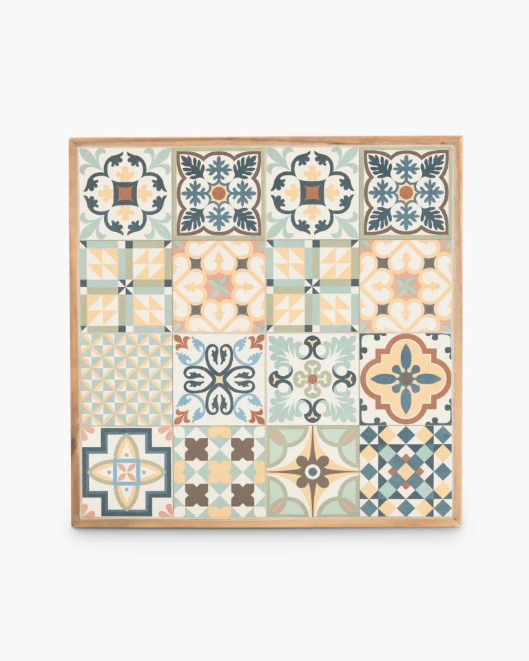 Mesa comedor balcón cerámica mosaico 70x70