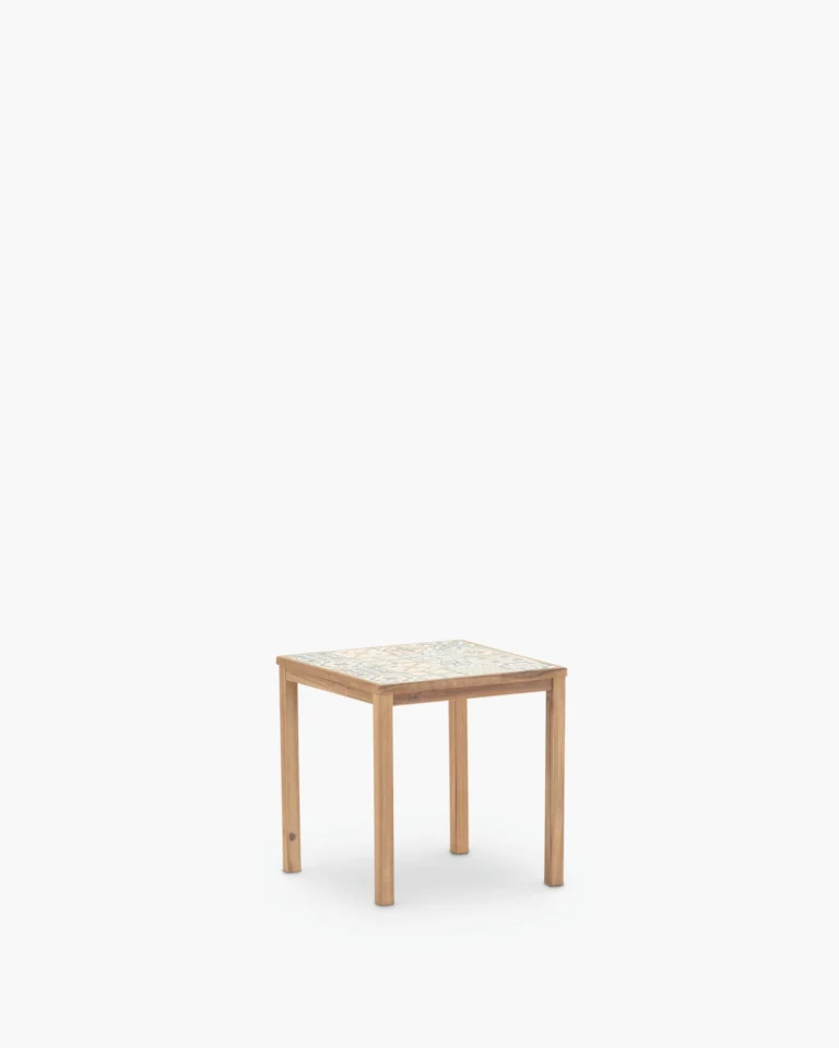 Mesa comedor balcón cerámica mosaico 70x70