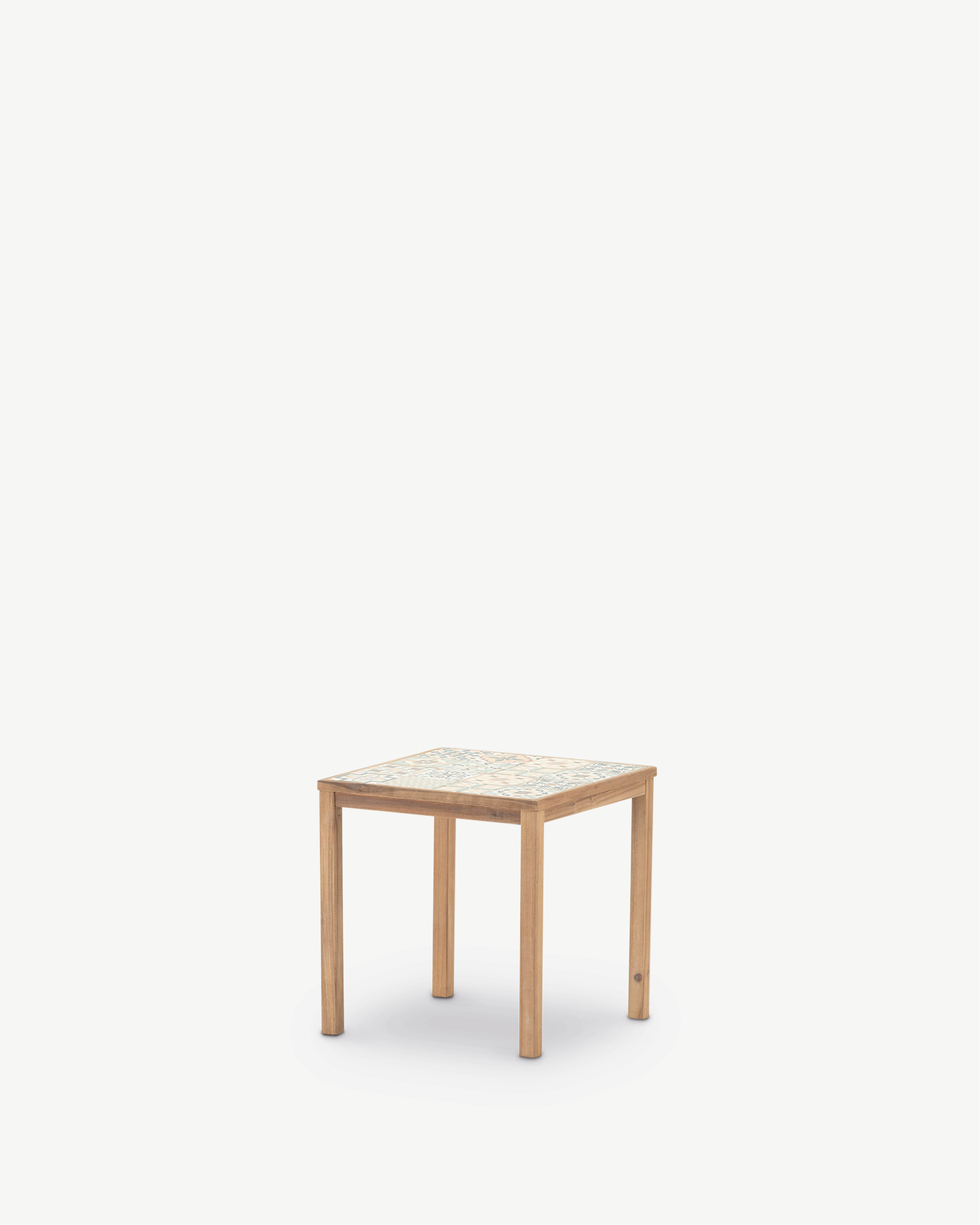 Mesa comedor balcón cerámica mosaico 70x70