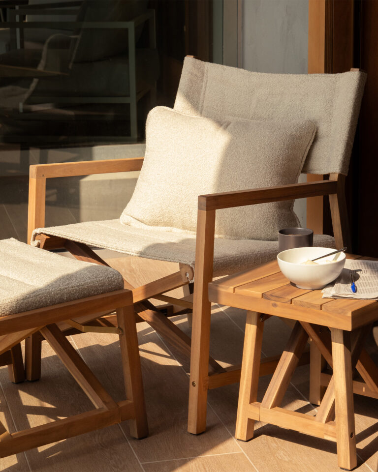 Reposapiés plegable madera