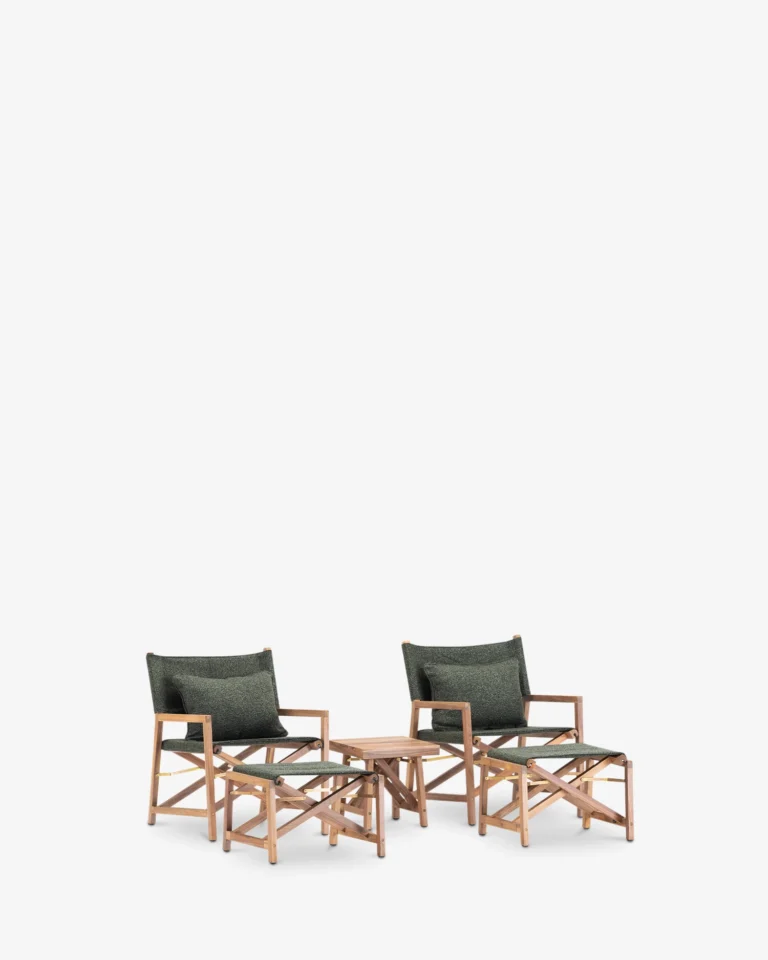 Conjunto 2 Sillones Club con 2 reposapiés y mesa
