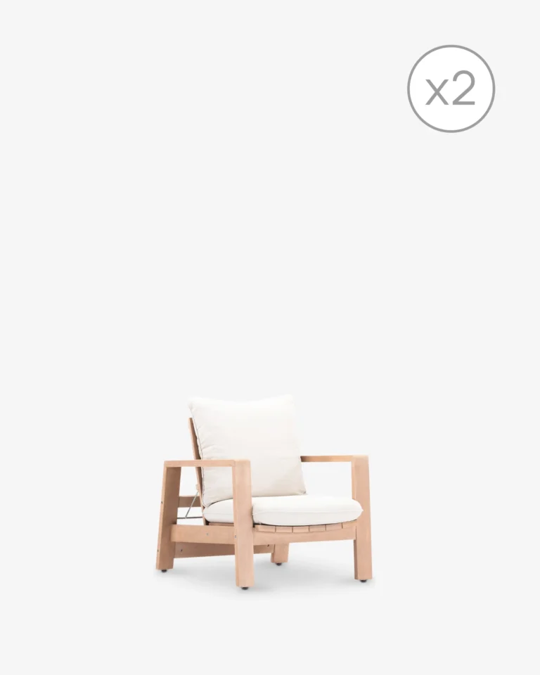 Pack 2 sillones reclinables madera