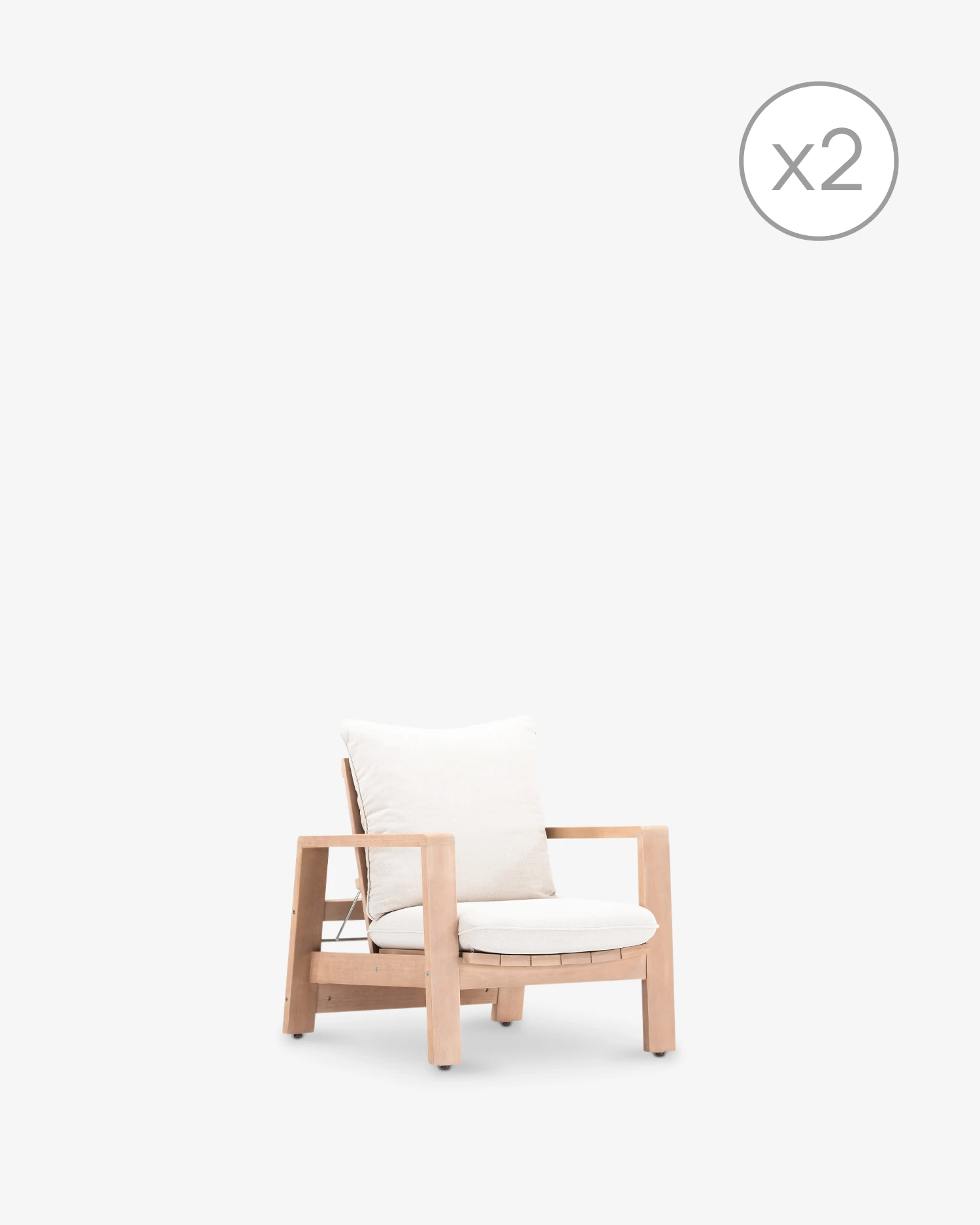 Pack 2 sillones reclinables madera