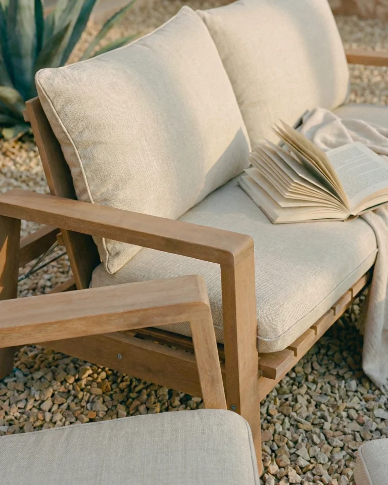 Sofà reclinable fusta 2 places