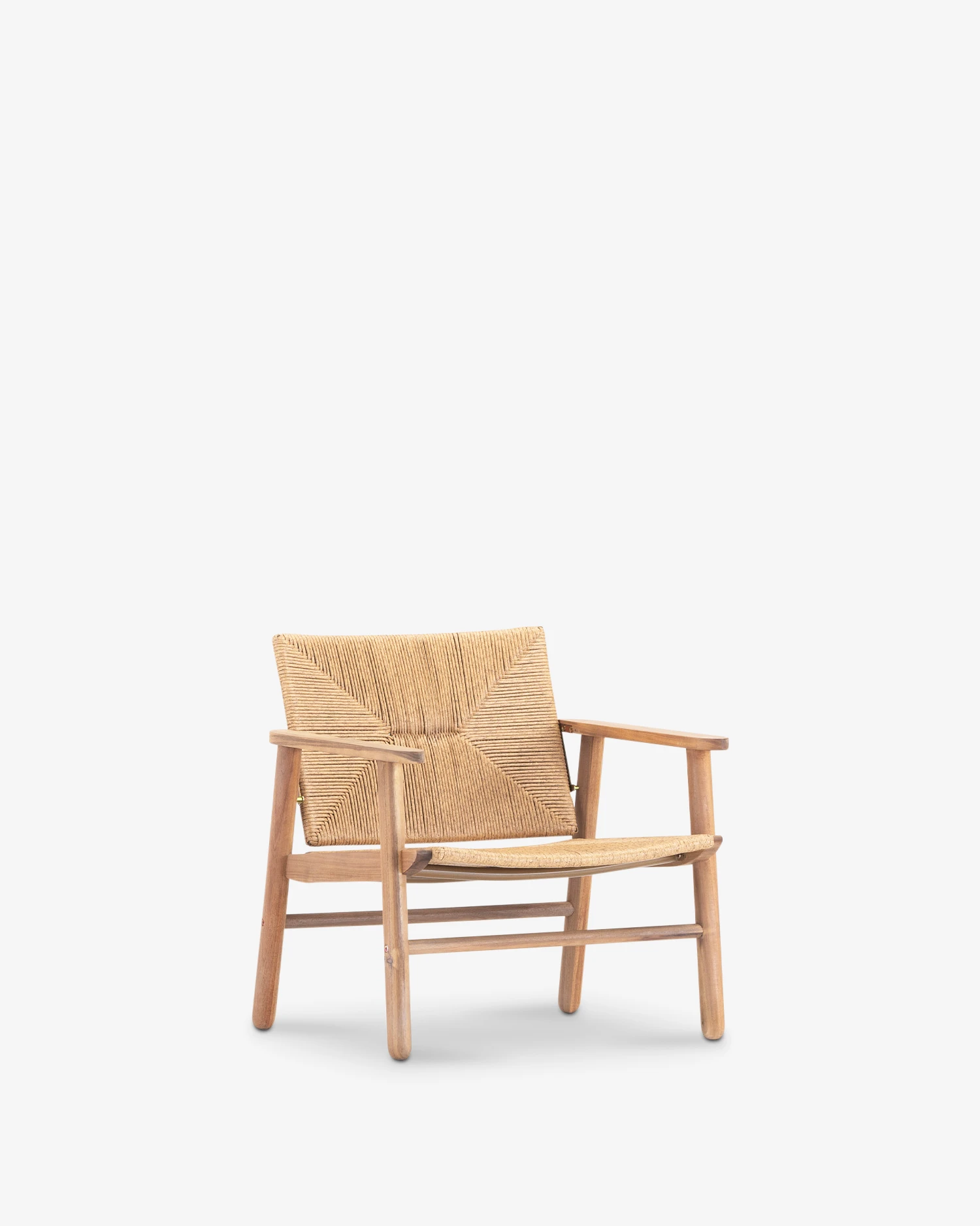 Sillón madera y ratán sintético