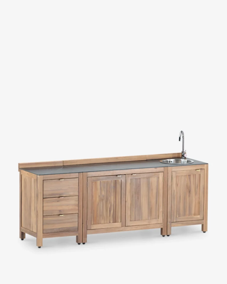 Conjunto de cocina de exterior 3 módulos