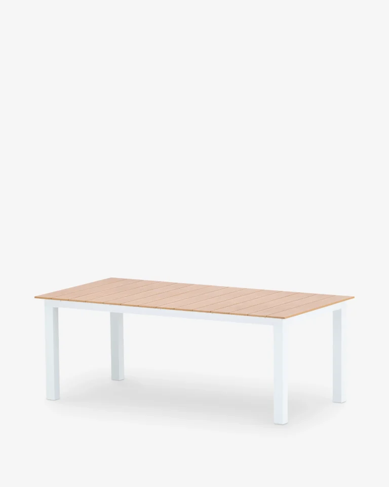 Mesa de comedor 200x100 aluminio y polywood