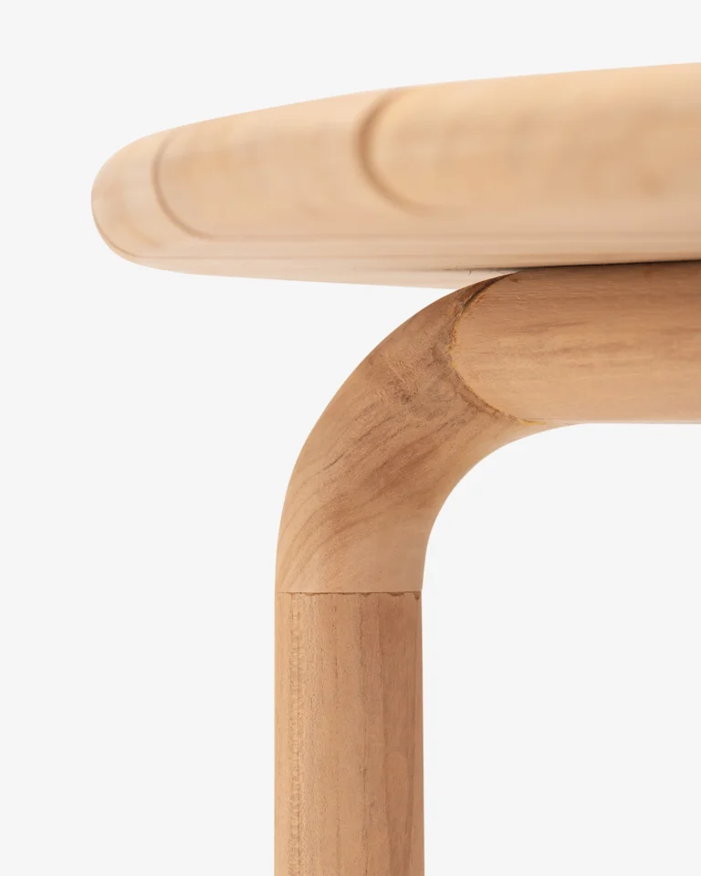 Table basse ronde en teck 100cm